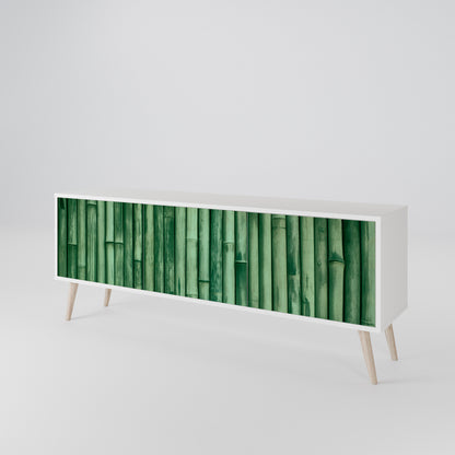 NATURAL GREEN 3-Door TV Cabinet