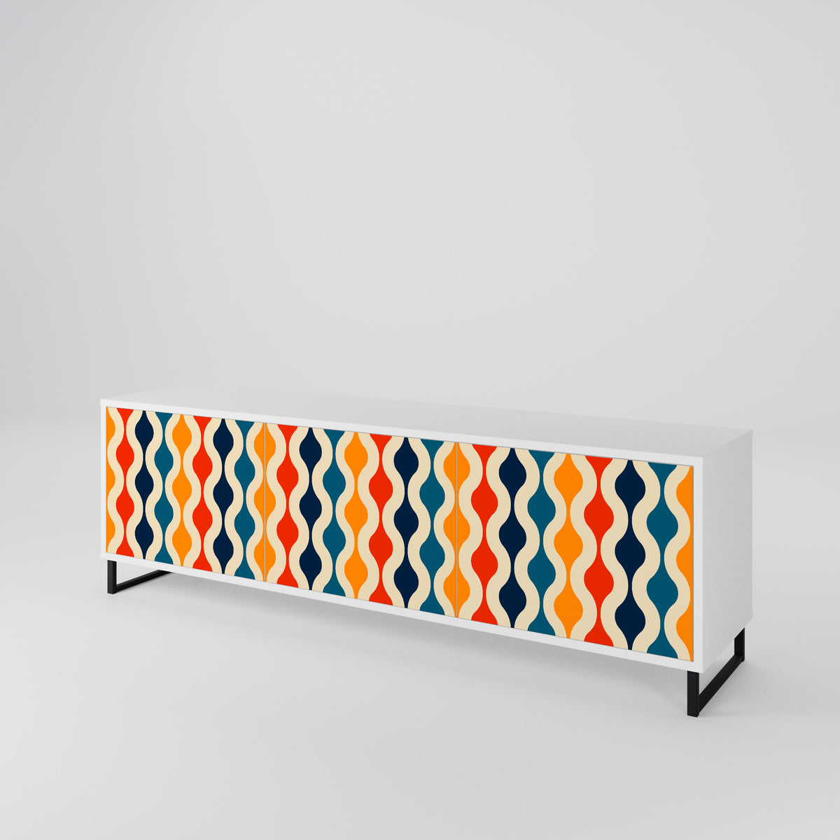 COLORFUL NOSTALGIA 3-Door TV Cabinet