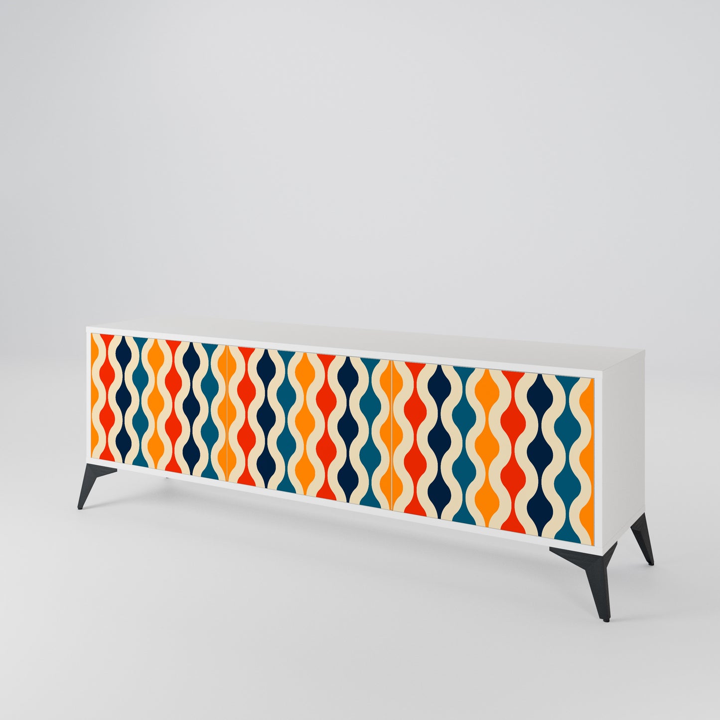 COLORFUL NOSTALGIA 3-Door TV Cabinet
