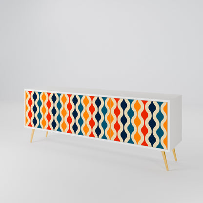 COLORFUL NOSTALGIA 3-Door TV Cabinet