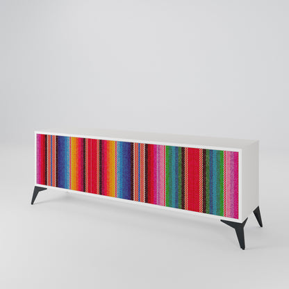 ETHNIC MEXICAN 3-Door TV Cabinet