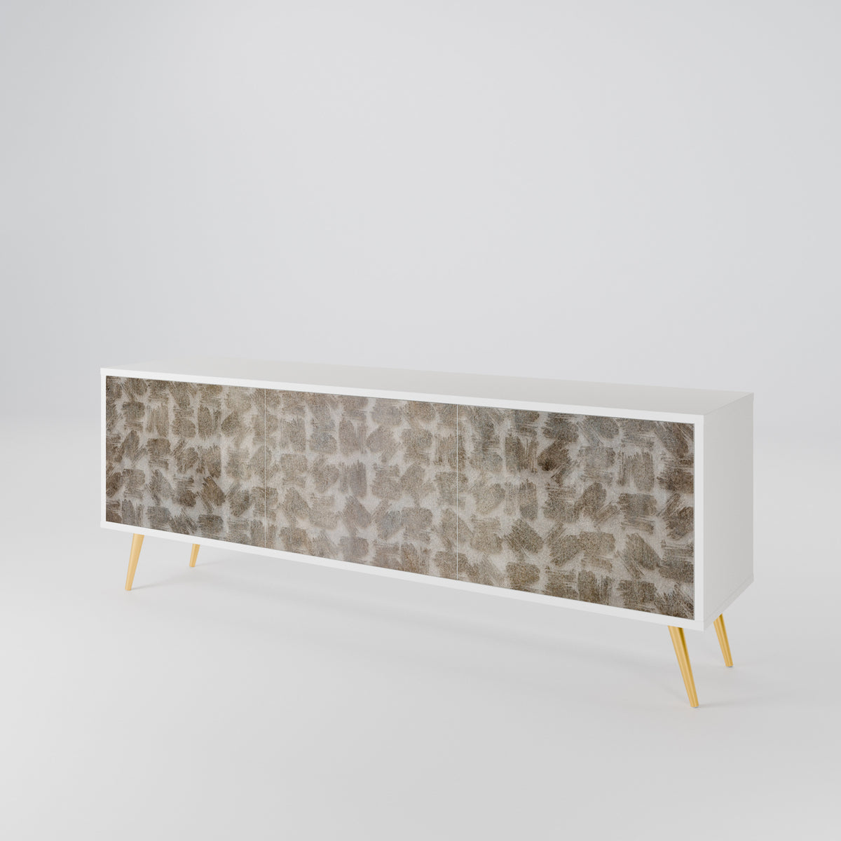 SLIGHTLY BLURRED 3-Door TV Cabinet