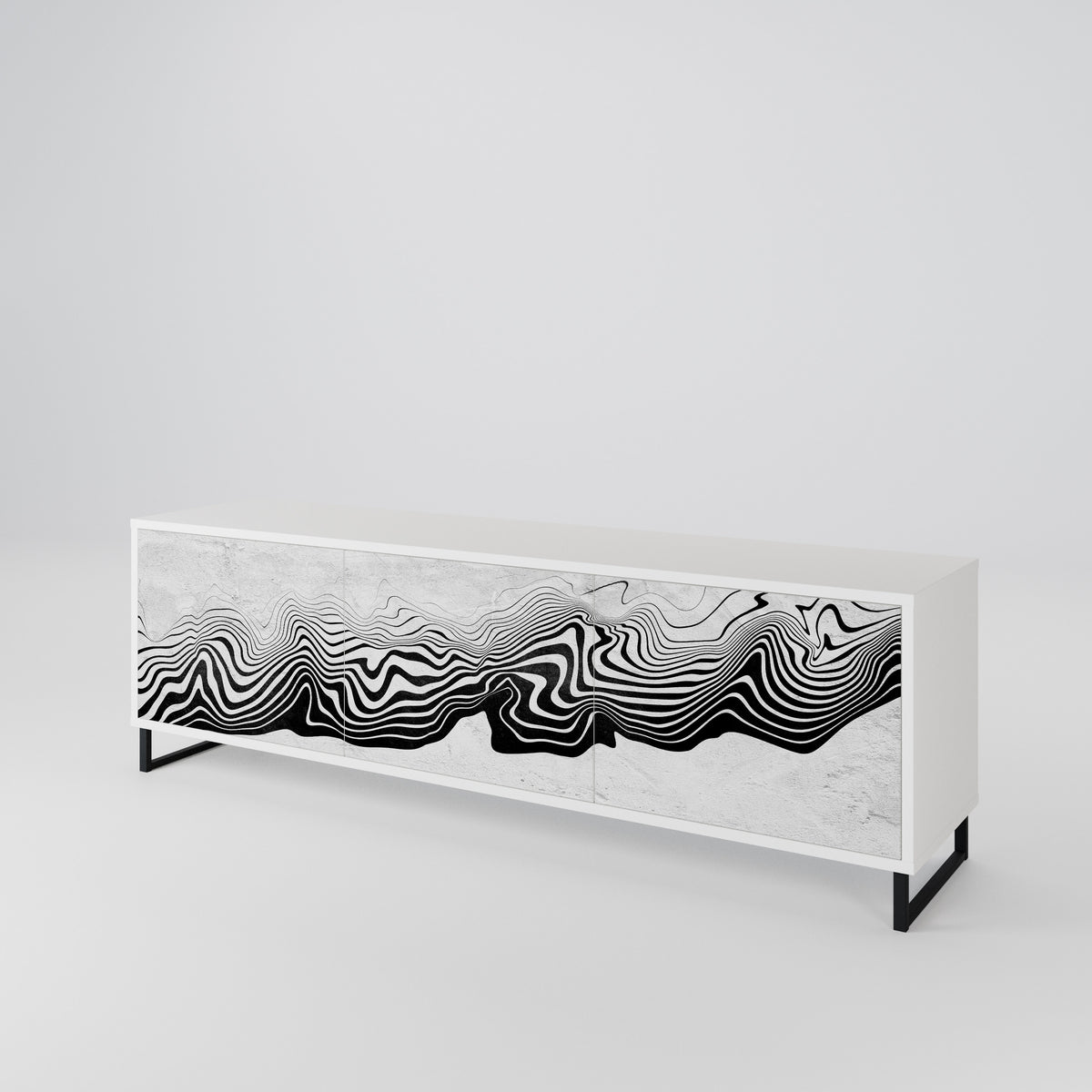 MONOCHROME MIRAGE 3-Door TV Cabinet