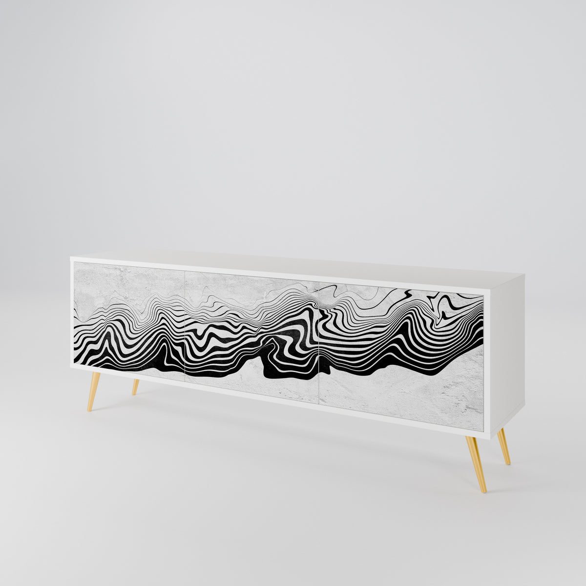 MONOCHROME MIRAGE 3-Door TV Cabinet