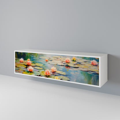 BLOOMING WATERS 3-Door TV Cabinet