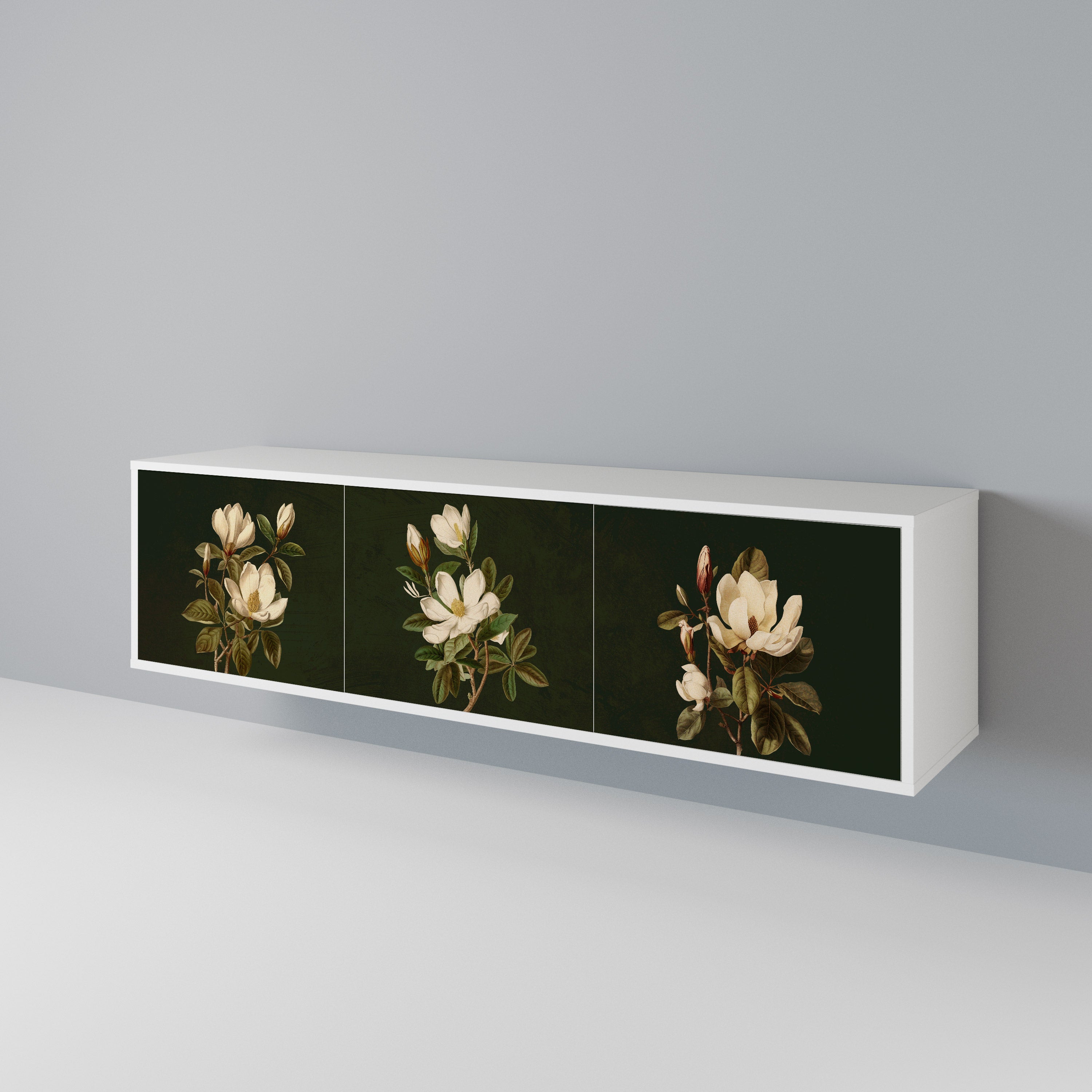 FLORAL NOIR 3-Door TV Cabinet