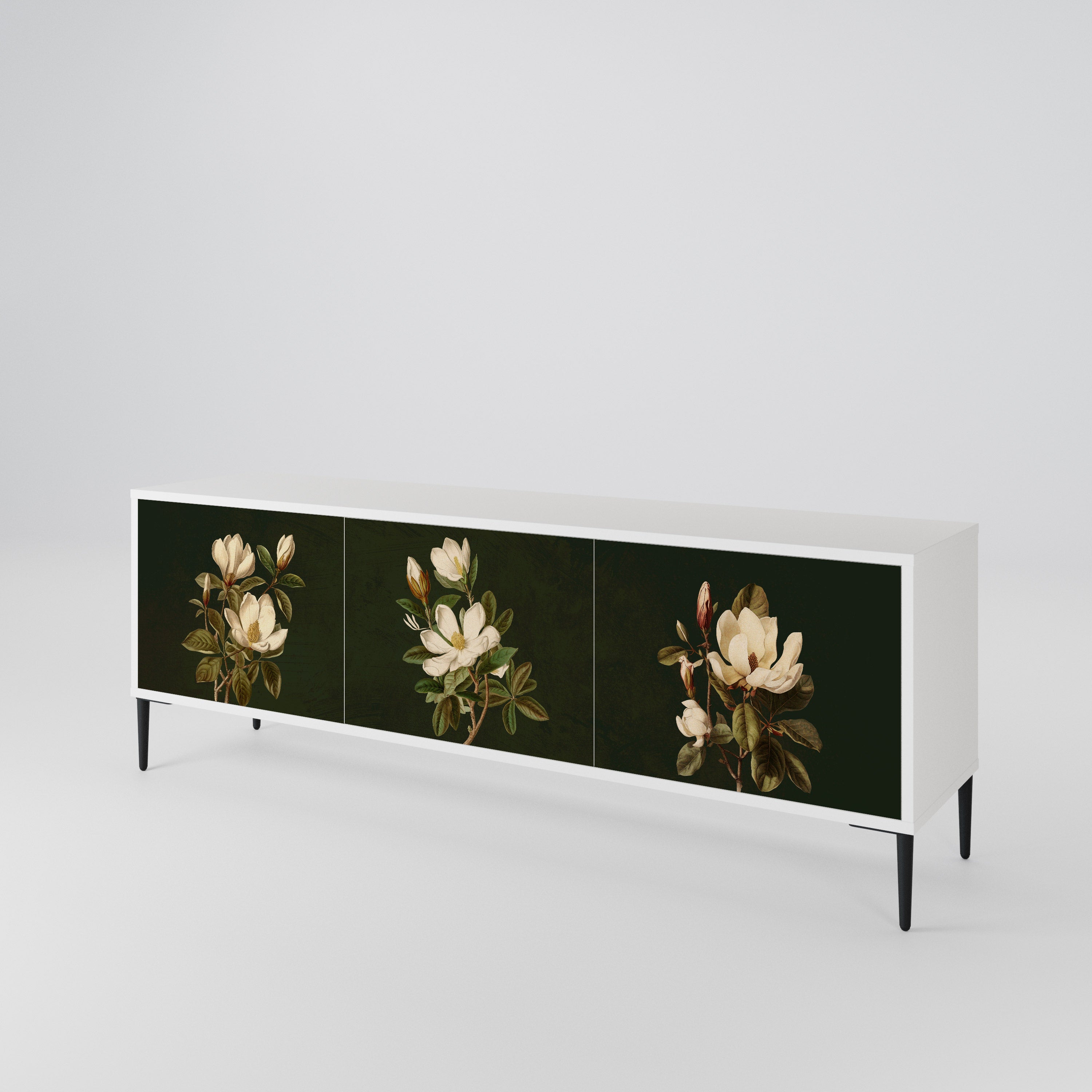 FLORAL NOIR 3-Door TV Cabinet