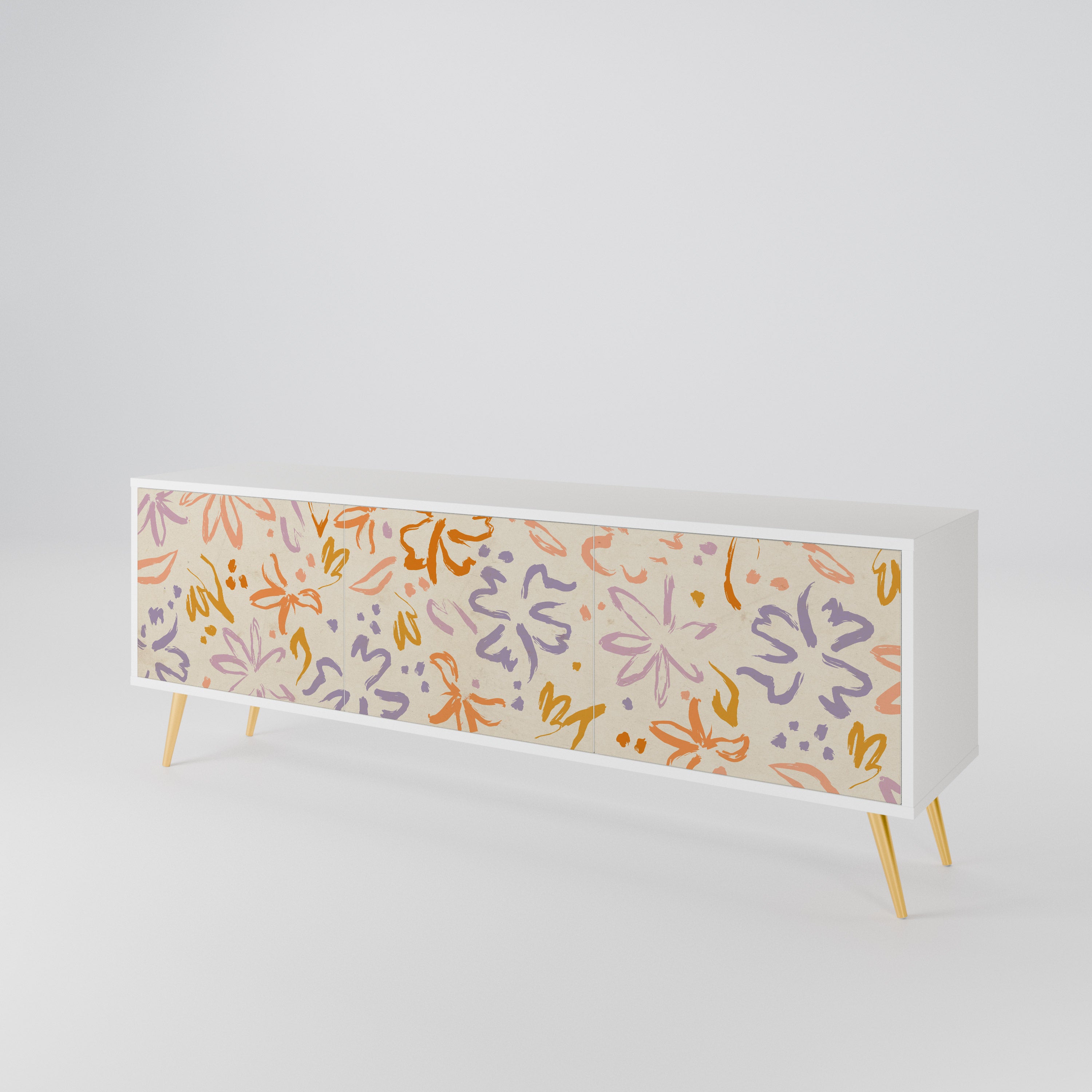SPRING WHIMSY 3-Door TV Cabinet