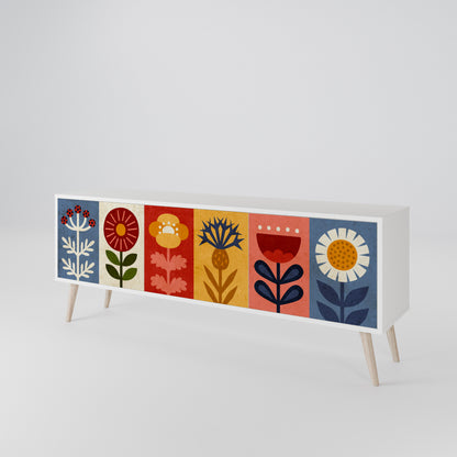 SCANDIC FLOWERET 3-Door TV Cabinet