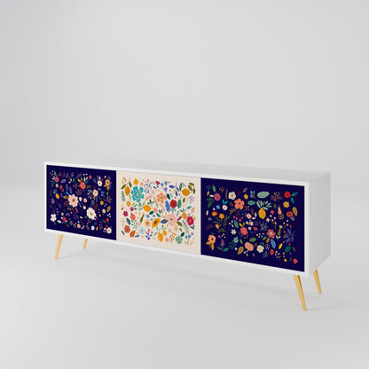 FLORAL COMBINATION 3-Door TV Cabinet