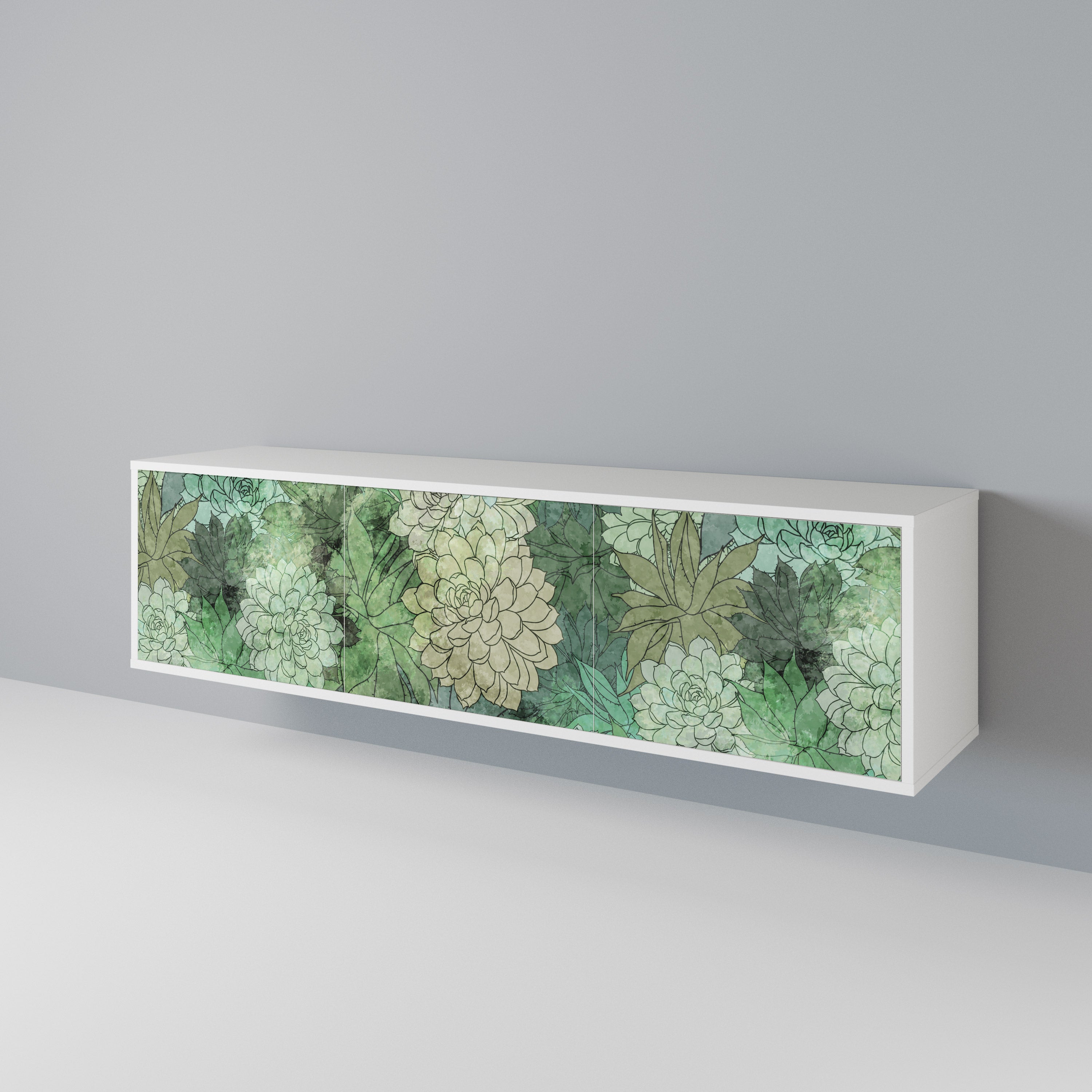 SUCCULENT CLUSTER 3-Door TV Cabinet
