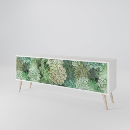 SUCCULENT CLUSTER 3-Door TV Cabinet