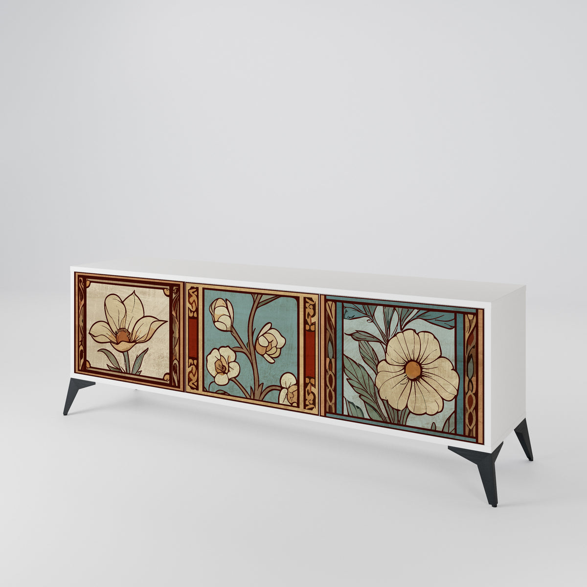TIMELESS FLORA 3-Door TV Cabinet