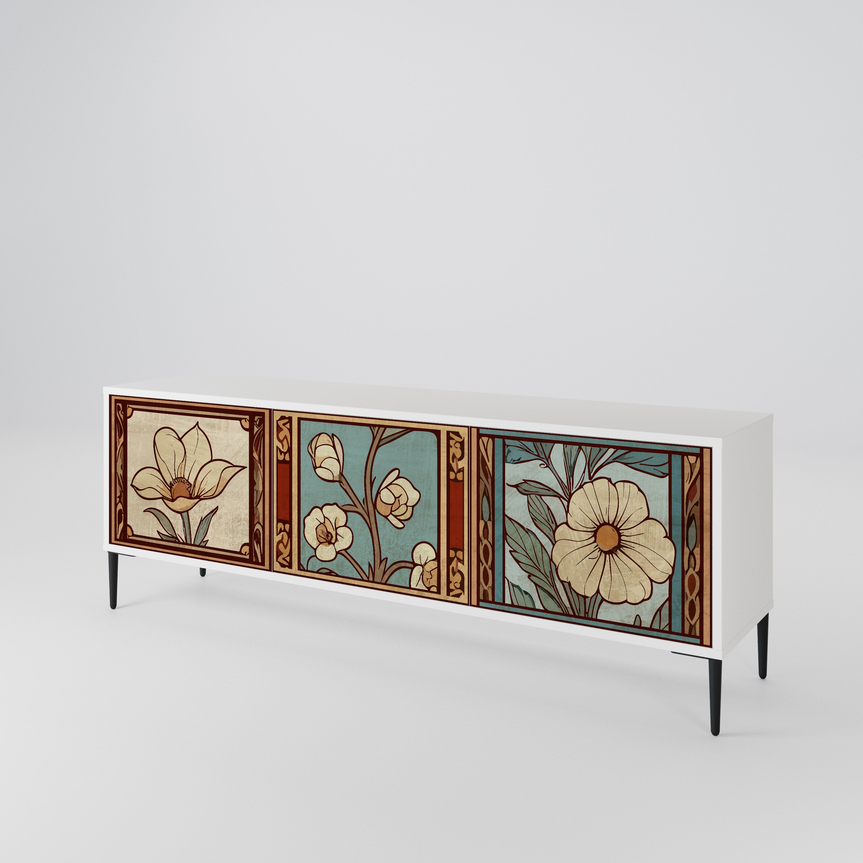 TIMELESS FLORA 3-Door TV Cabinet