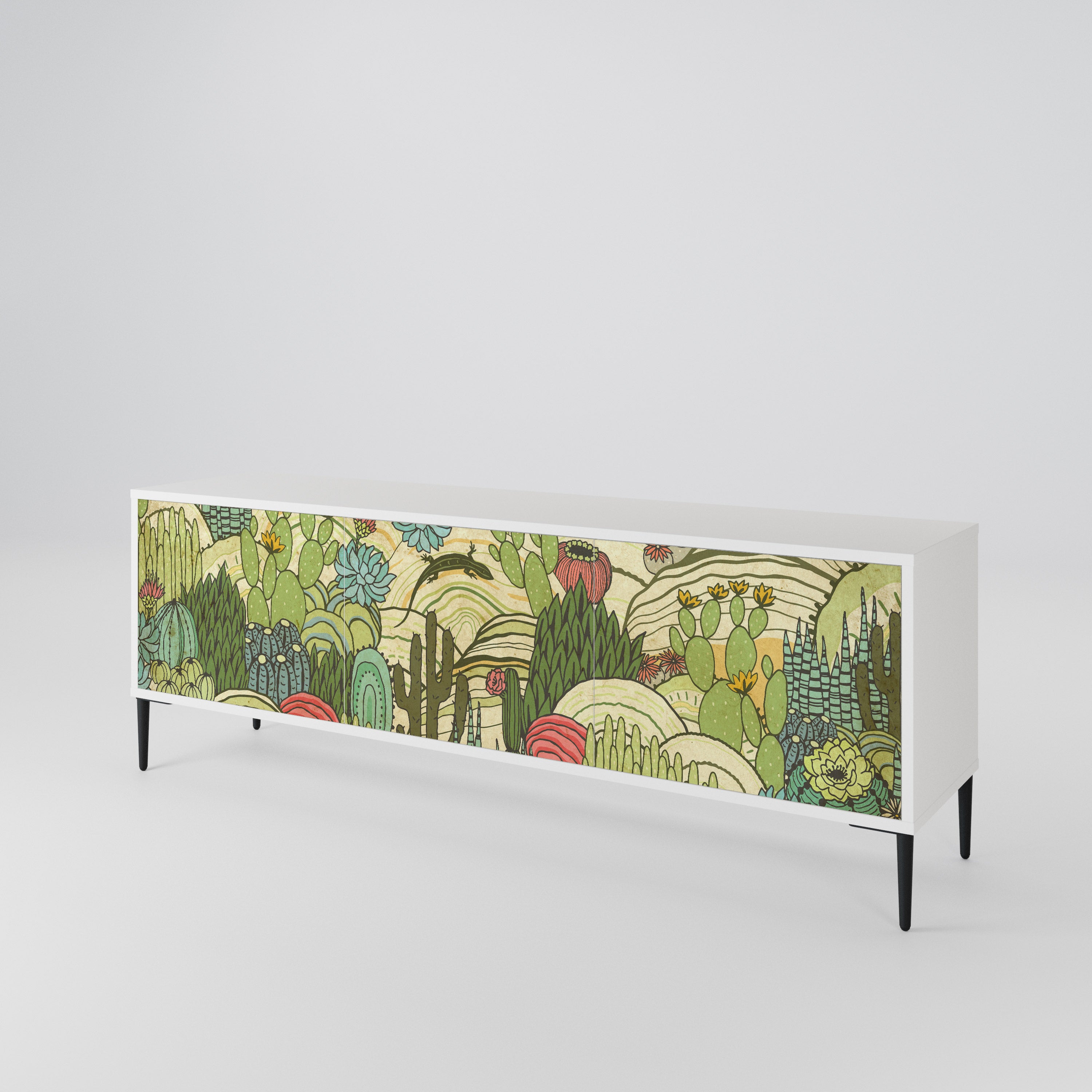 SUCCULENTS KALEIDOSCOPE 3-Door TV Cabinet