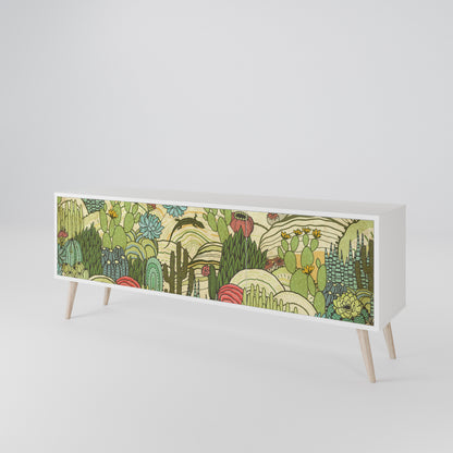 SUCCULENTS KALEIDOSCOPE 3-Door TV Cabinet