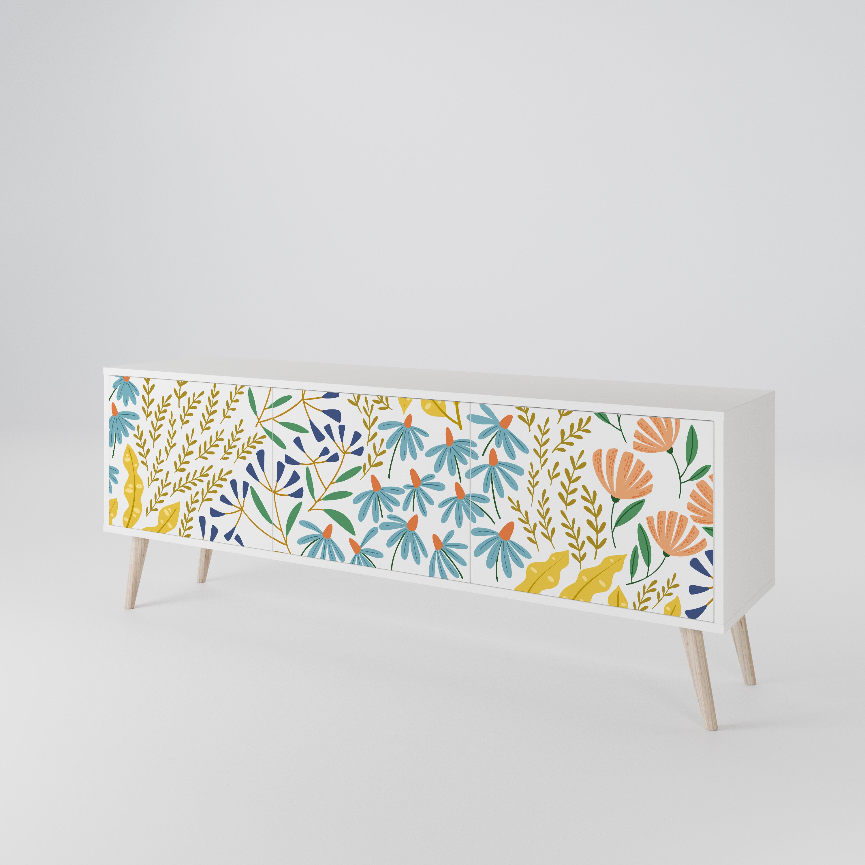 HELLO SPRING 3-Door TV Cabinet