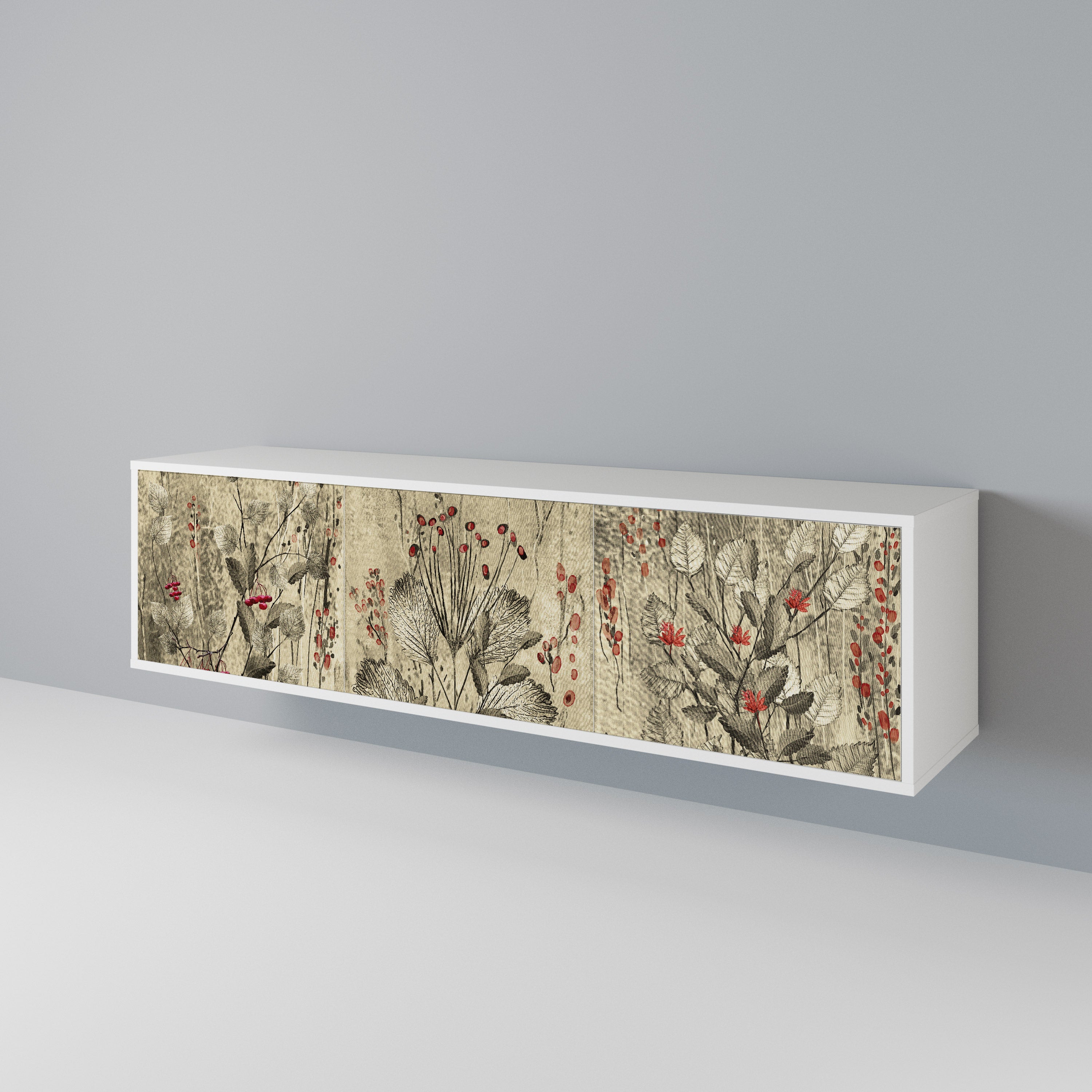 HERBAL GRACE 3-Door TV Cabinet