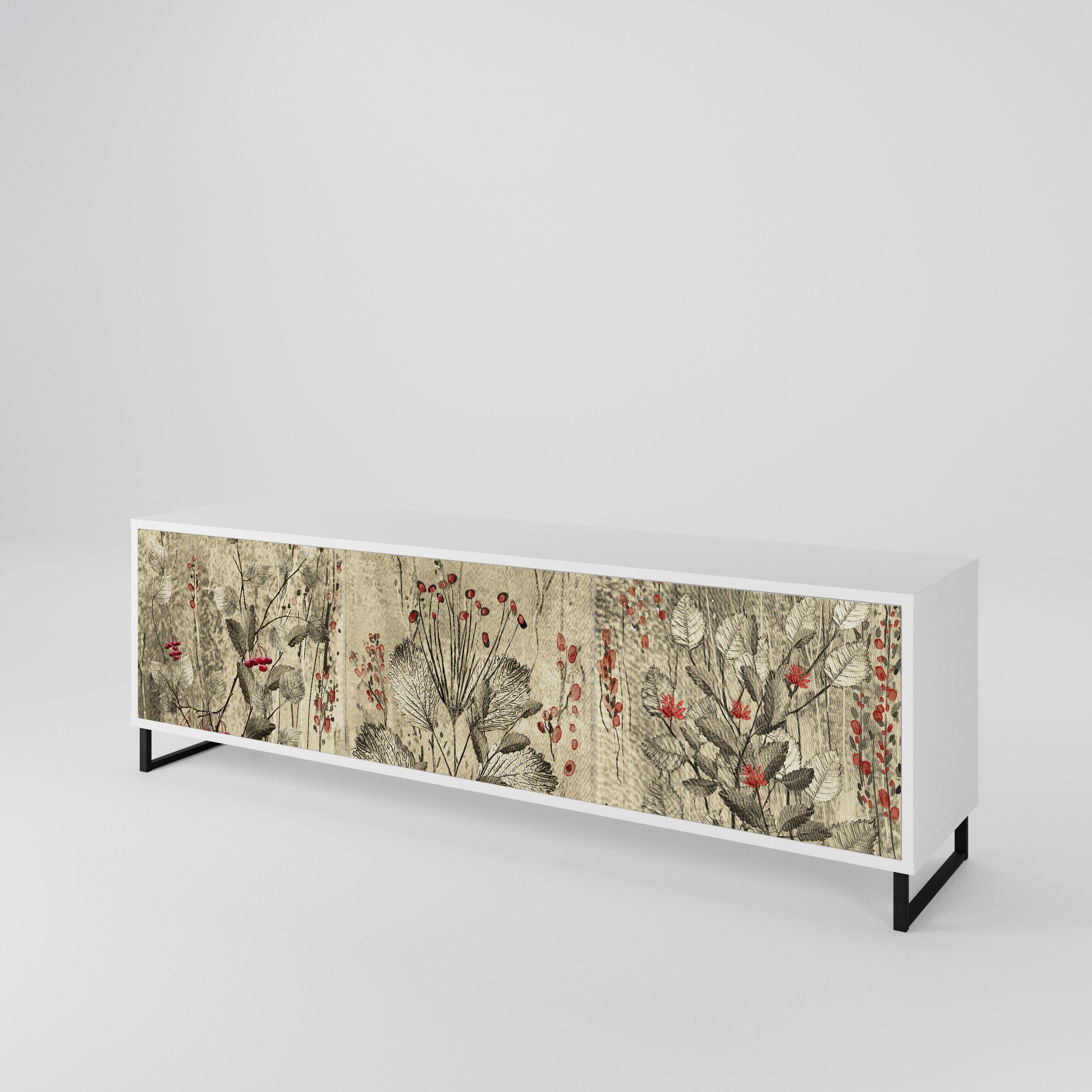 HERBAL GRACE 3-Door TV Cabinet