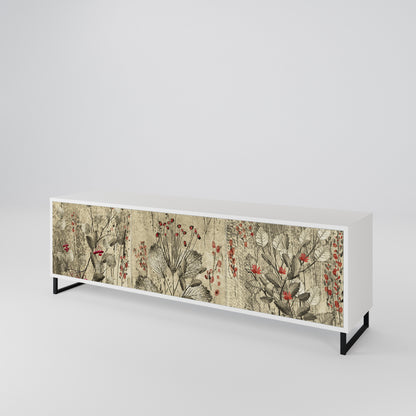 HERBAL GRACE 3-Door TV Cabinet