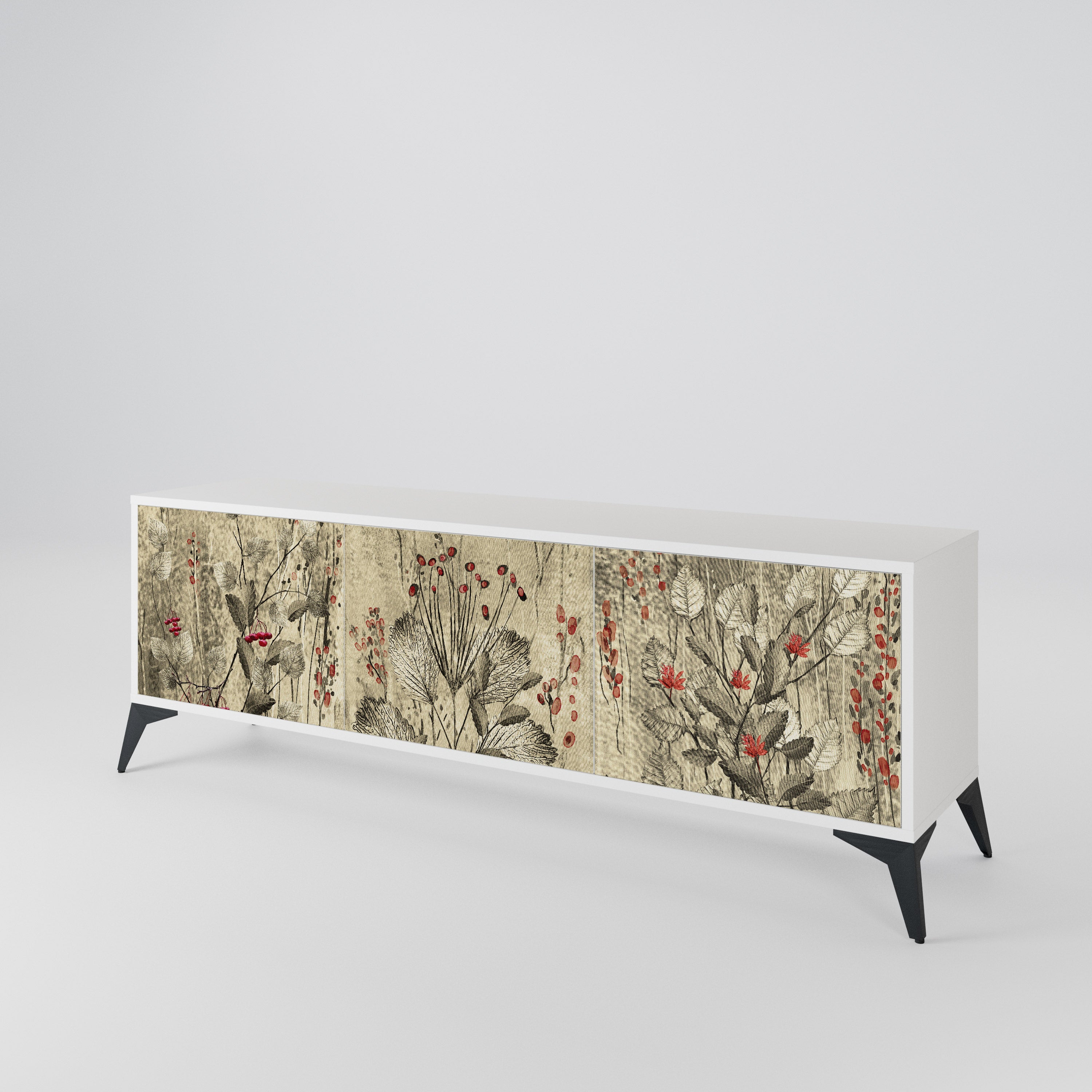 HERBAL GRACE 3-Door TV Cabinet