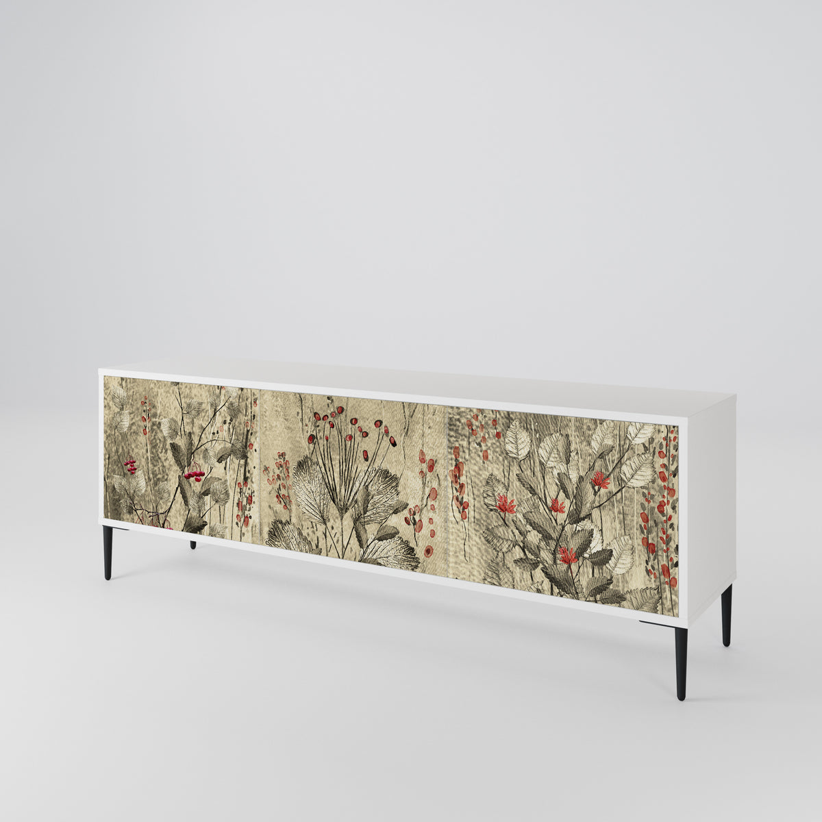 HERBAL GRACE 3-Door TV Cabinet