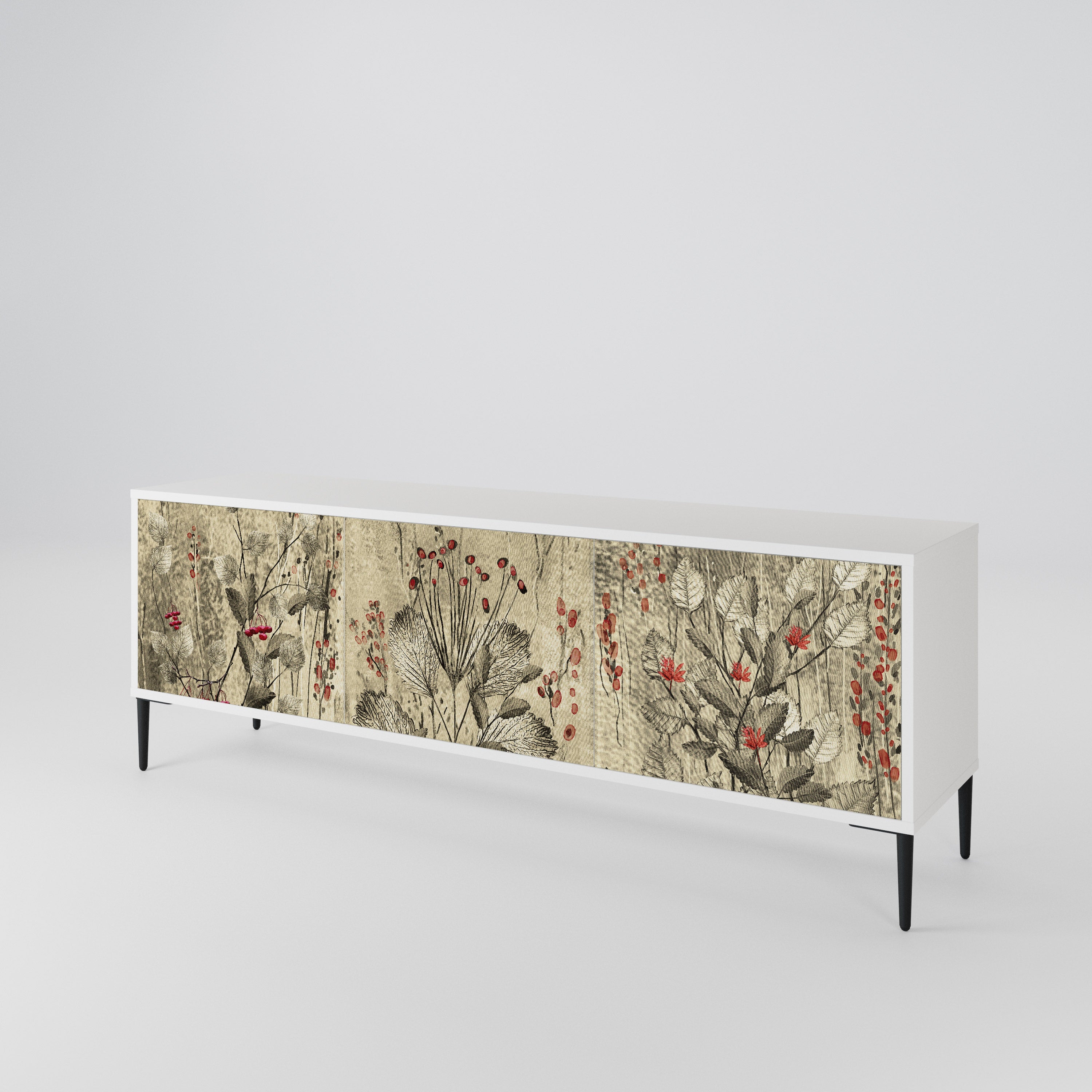 HERBAL GRACE 3-Door TV Cabinet