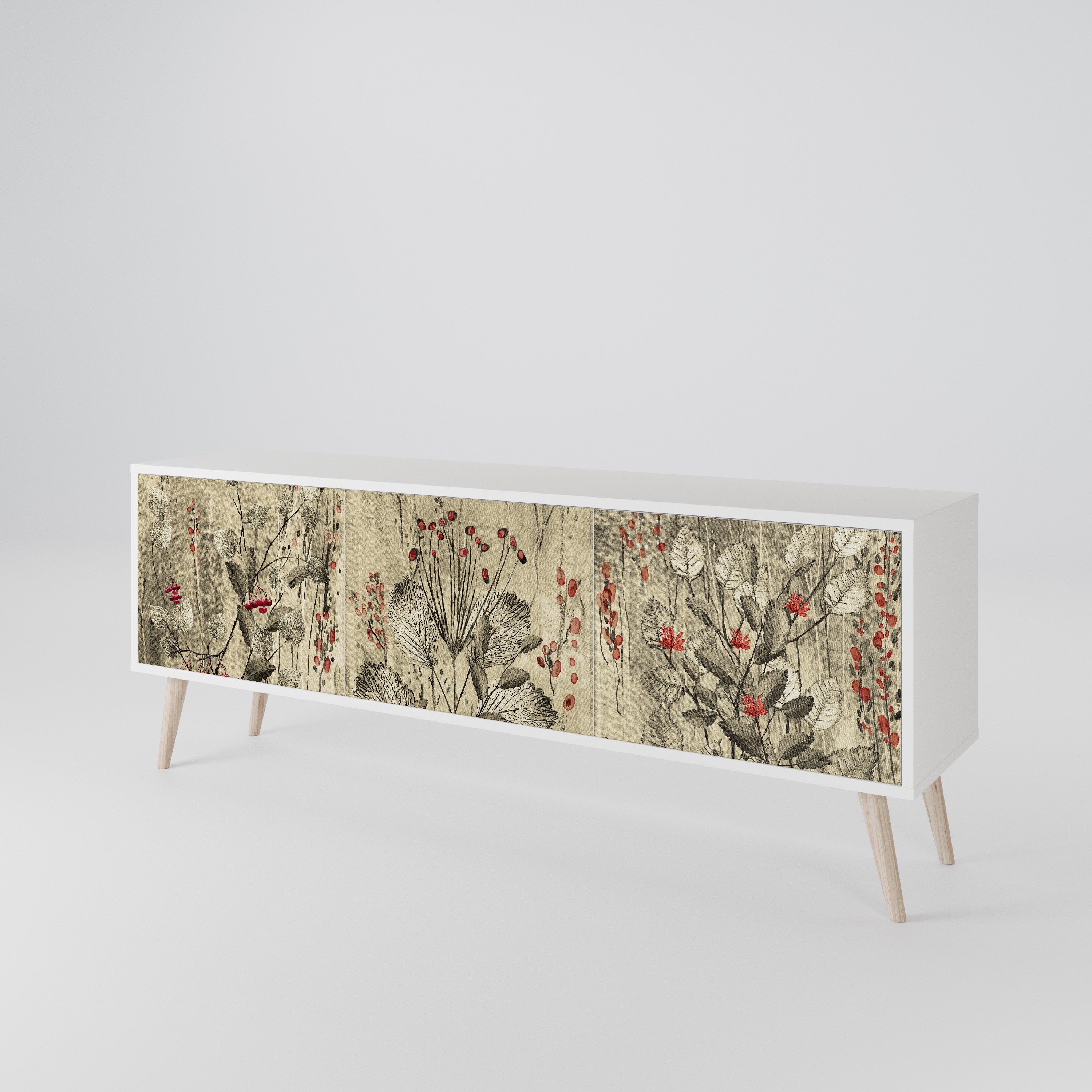 HERBAL GRACE 3-Door TV Cabinet