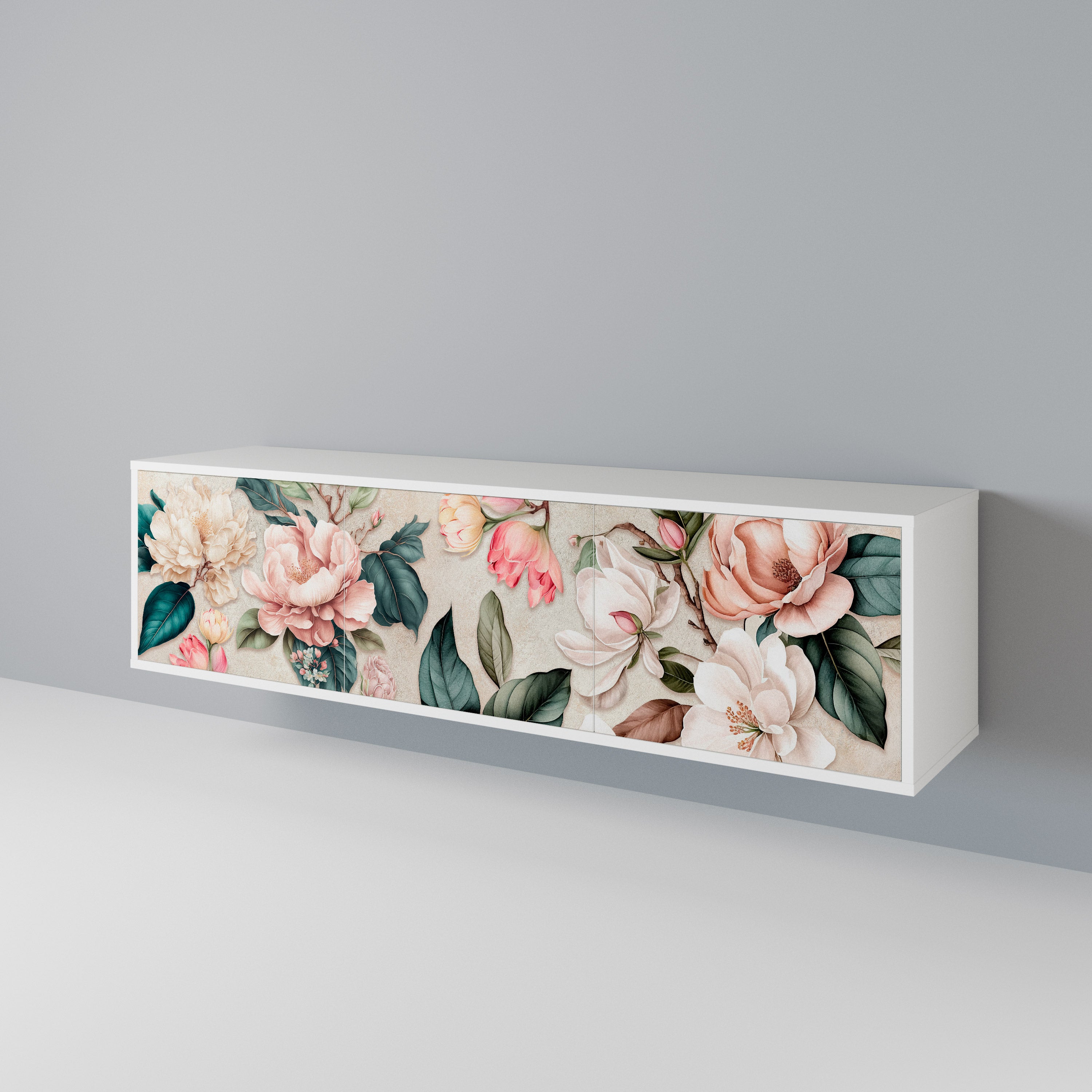 FLORAL GRACE 3-Door TV Cabinet