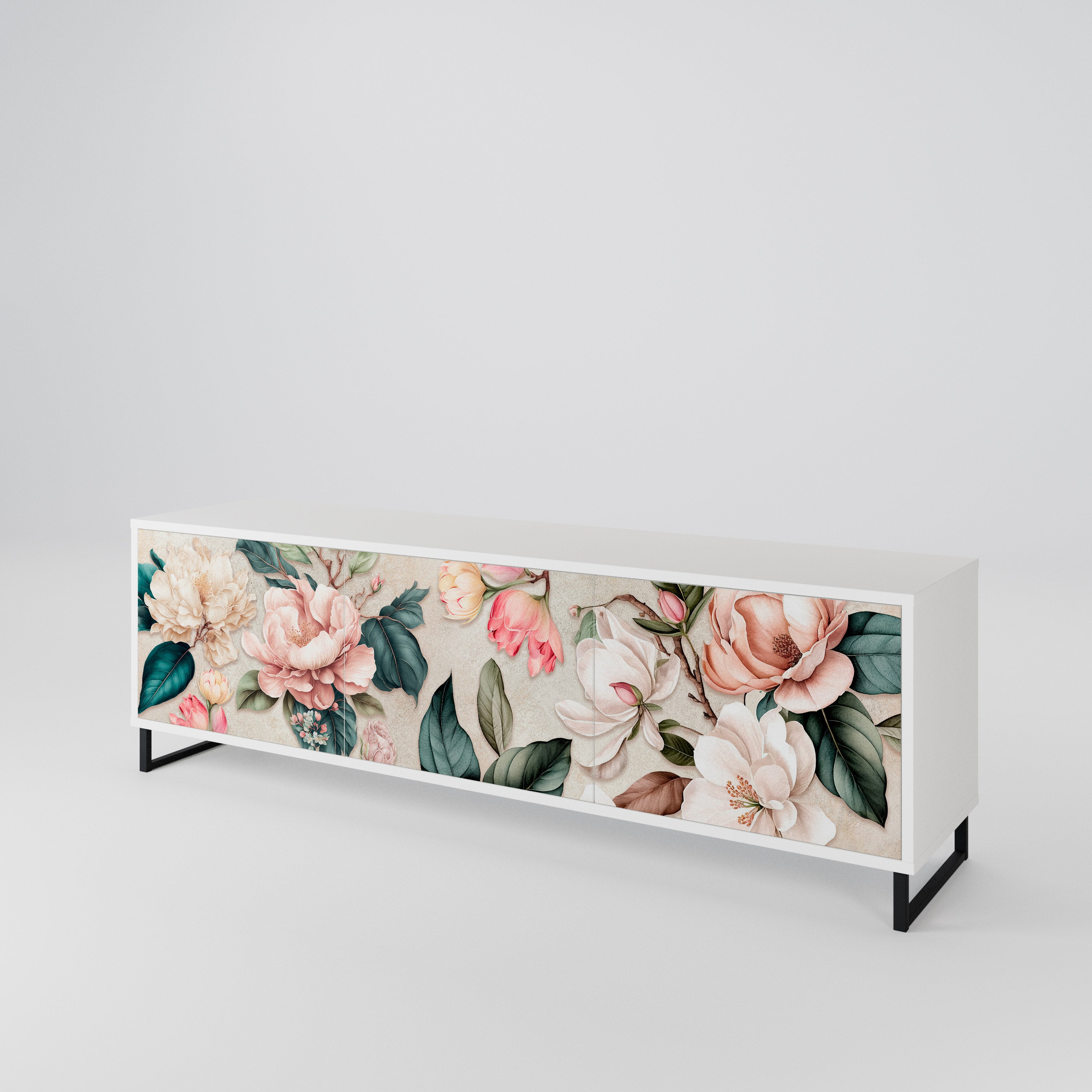FLORAL GRACE 3-Door TV Cabinet