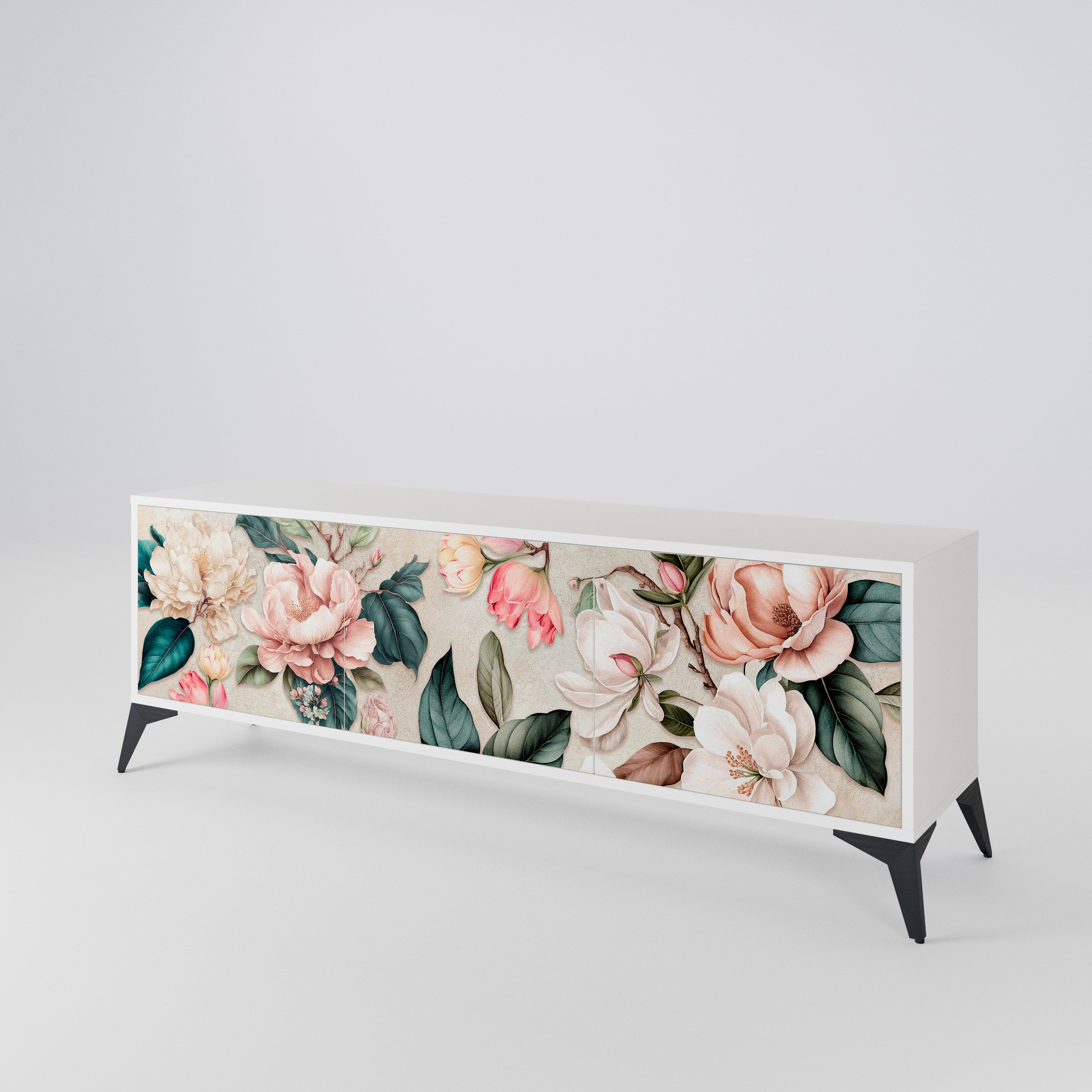 FLORAL GRACE 3-Door TV Cabinet