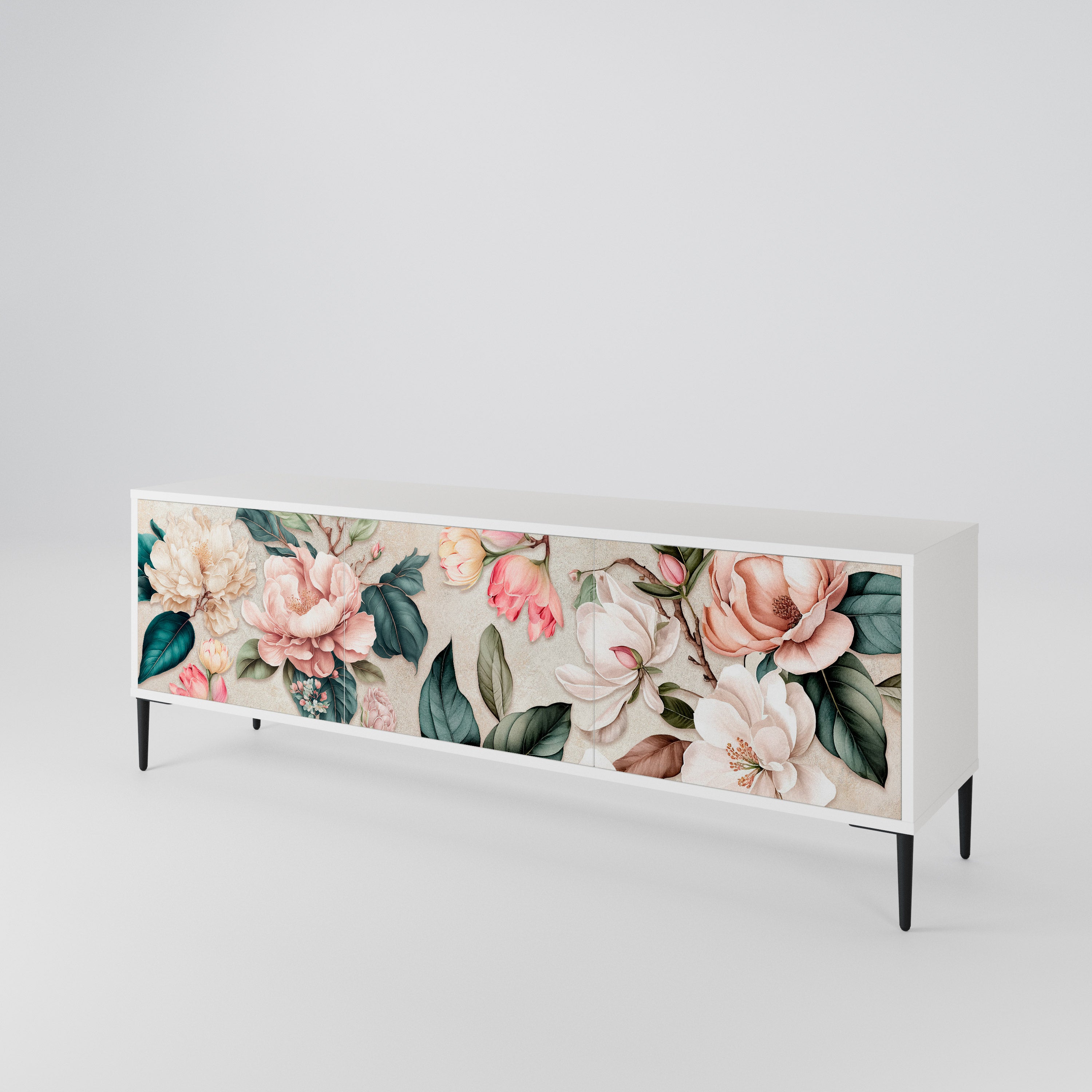 FLORAL GRACE 3-Door TV Cabinet