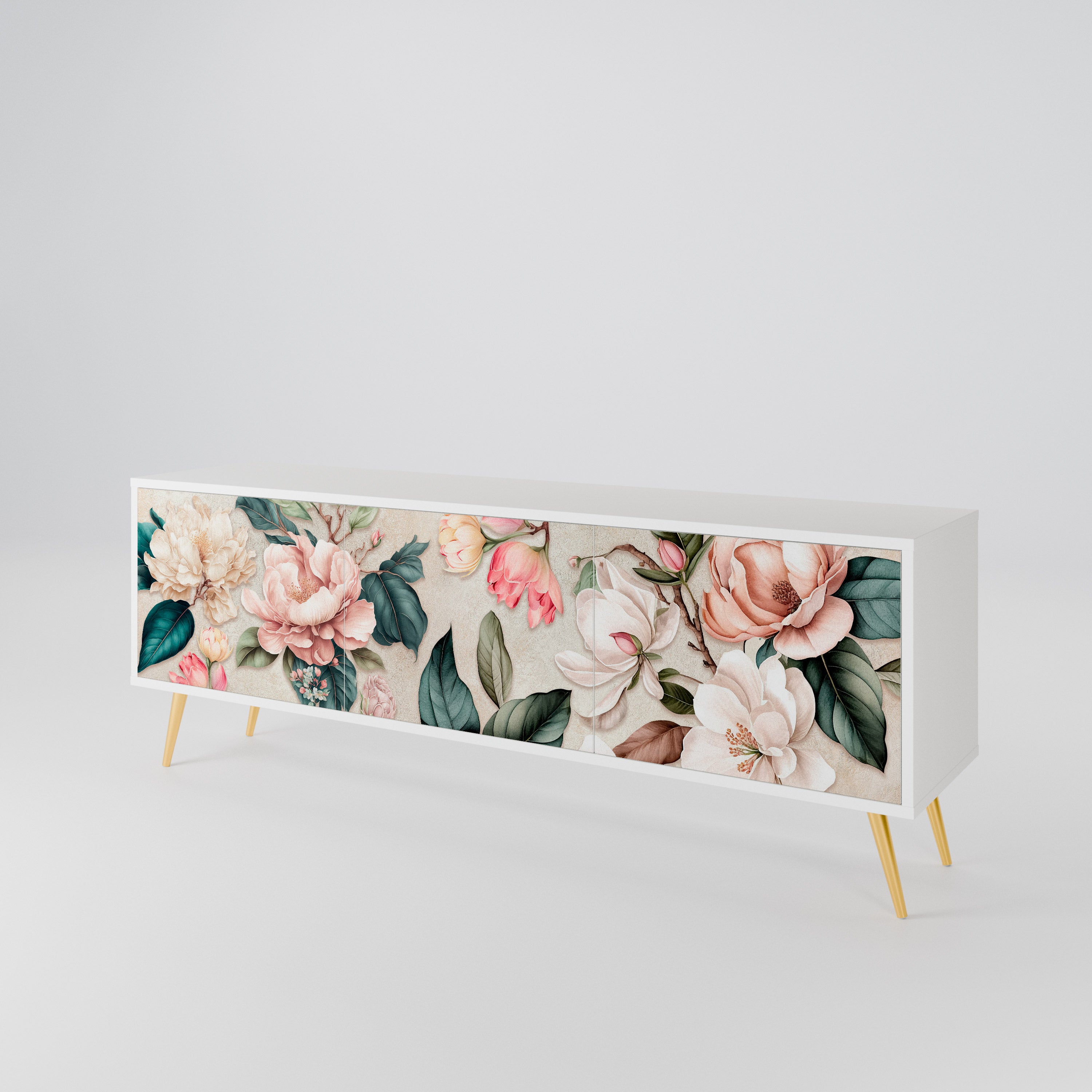 FLORAL GRACE 3-Door TV Cabinet