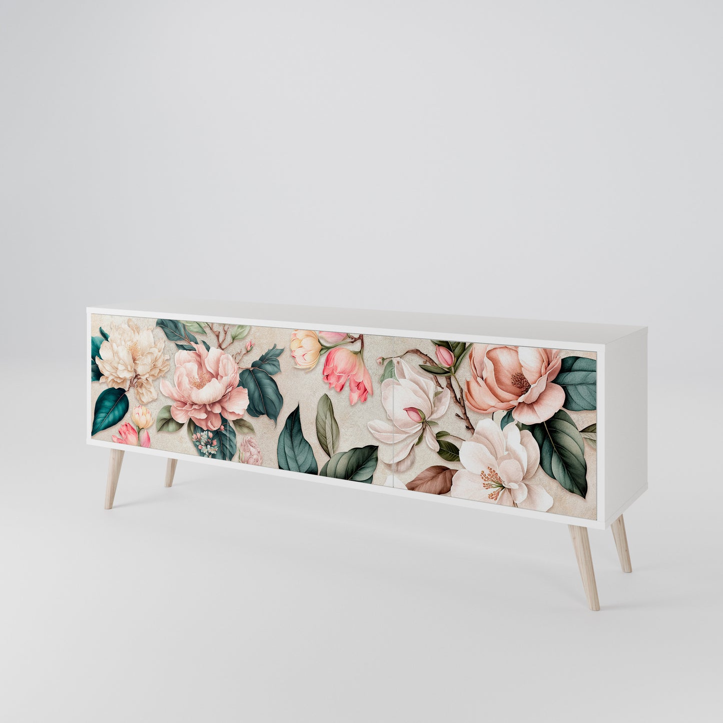 FLORAL GRACE 3-Door TV Cabinet