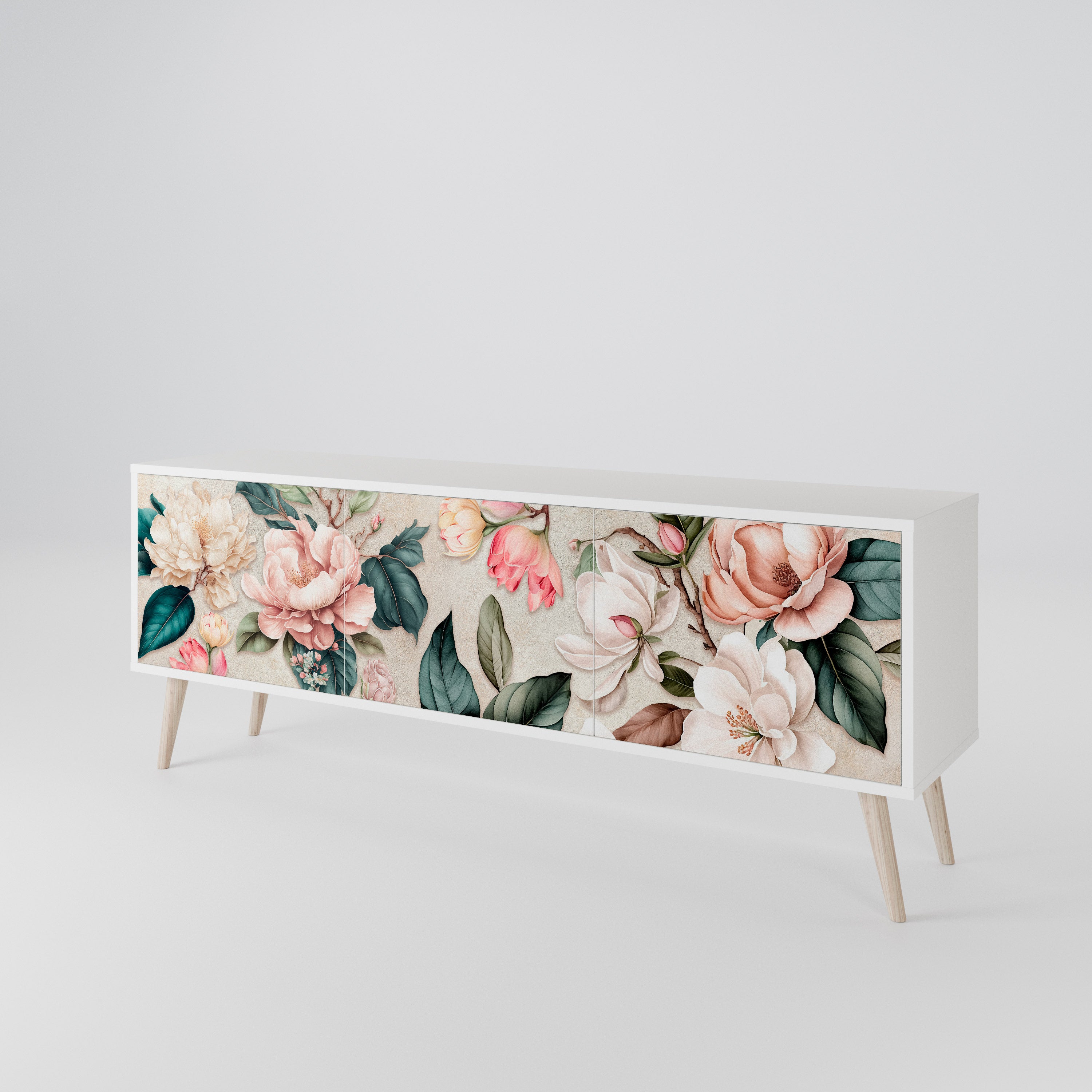 FLORAL GRACE 3-Door TV Cabinet