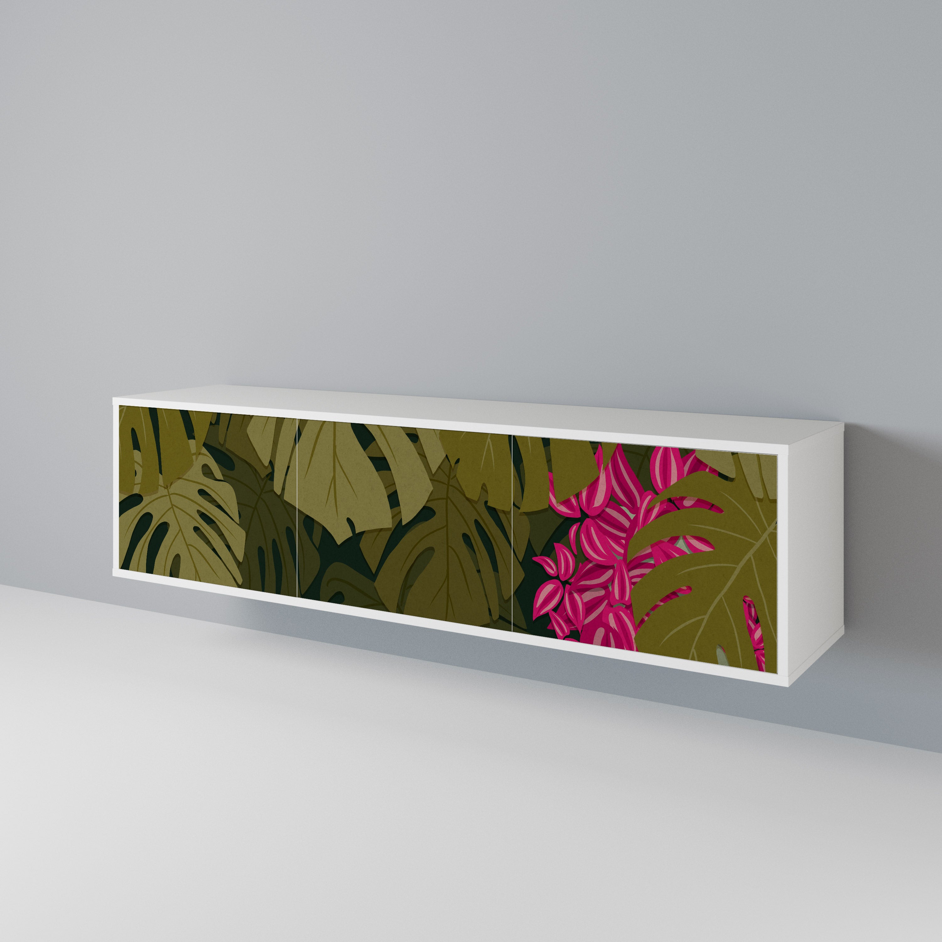 TROPICAL BEAUTY 3-Door TV Cabinet