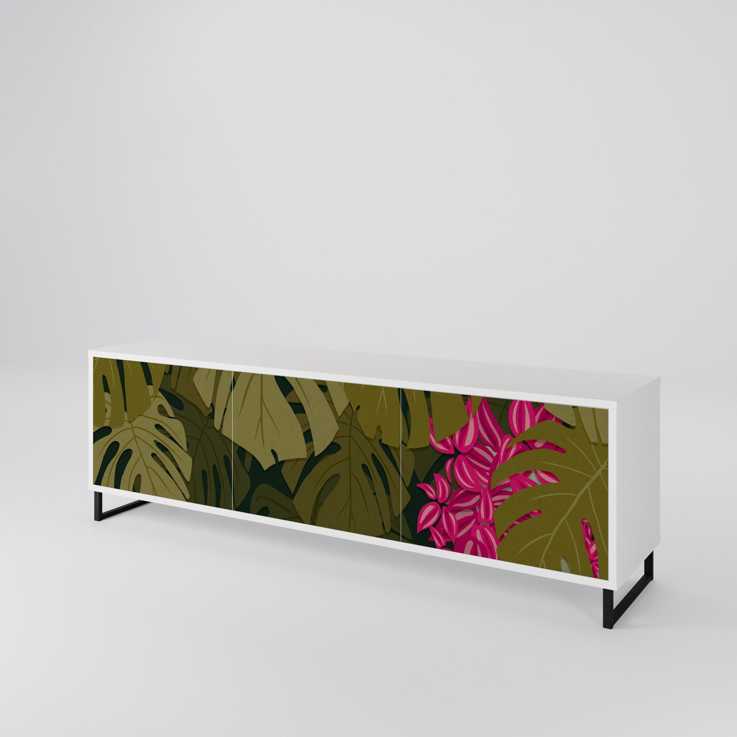 TROPICAL BEAUTY 3-Door TV Cabinet