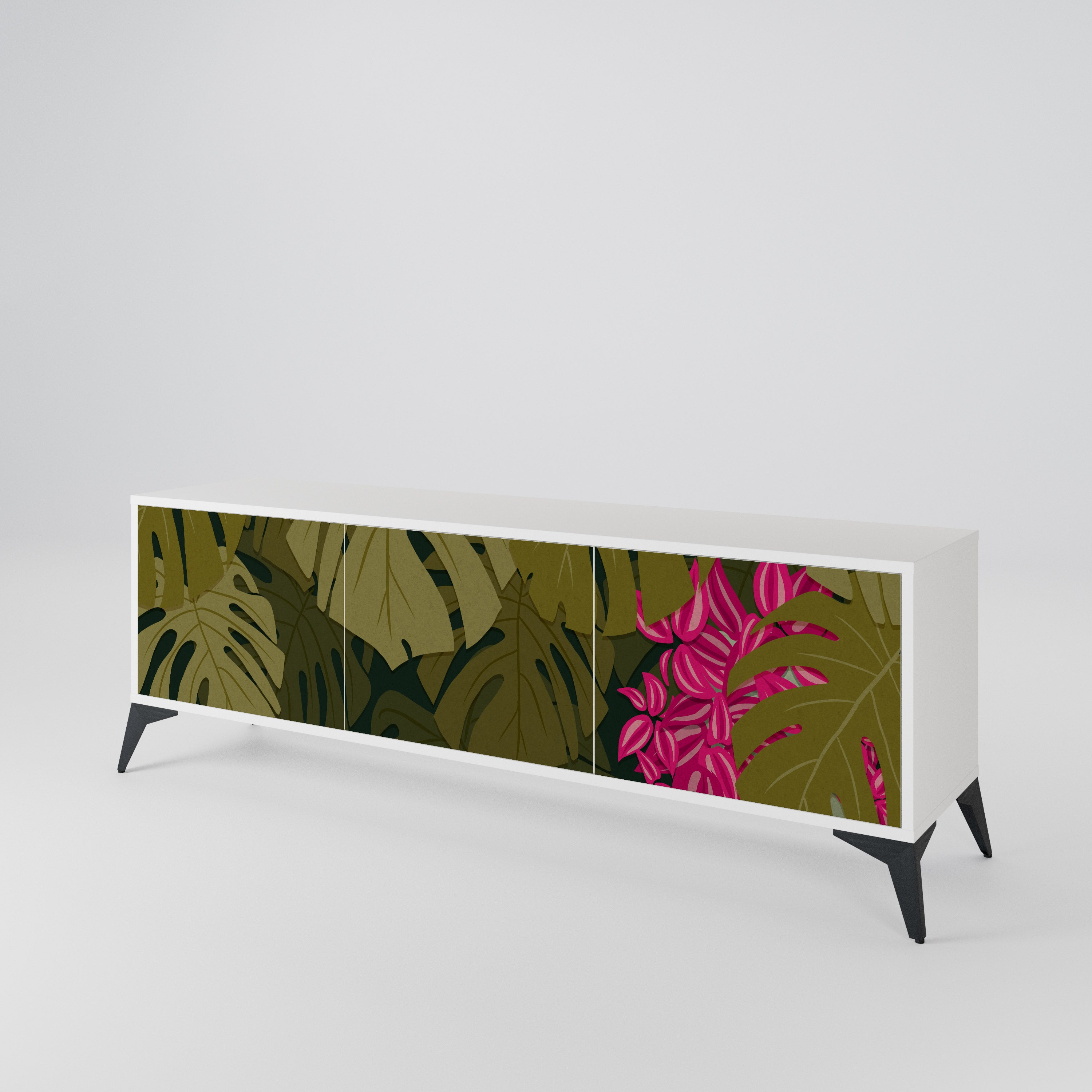 TROPICAL BEAUTY 3-Door TV Cabinet
