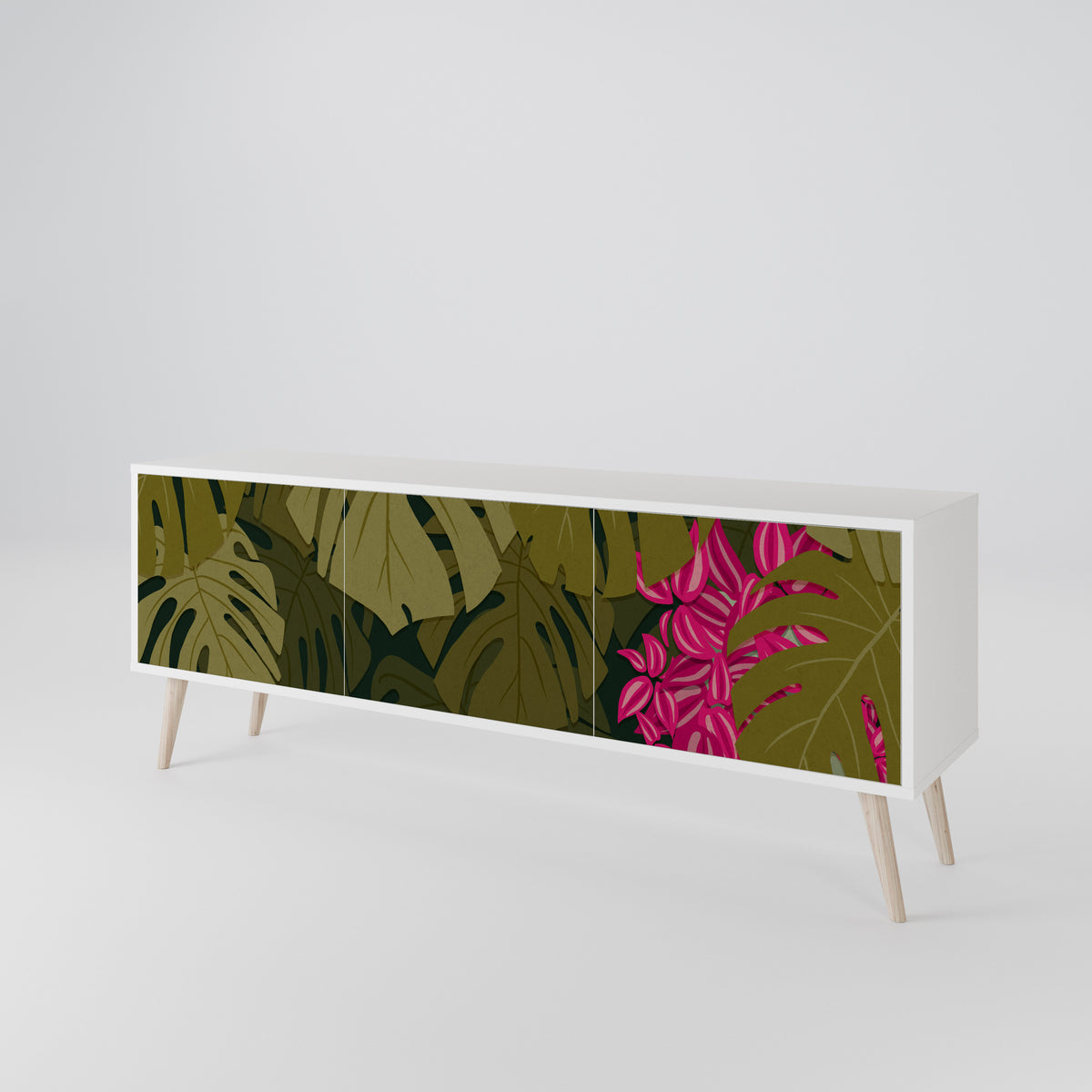 TROPICAL BEAUTY 3-Door TV Cabinet