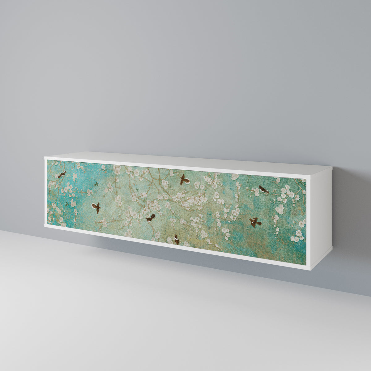 BLOOMING CHARM 3-Door TV Cabinet
