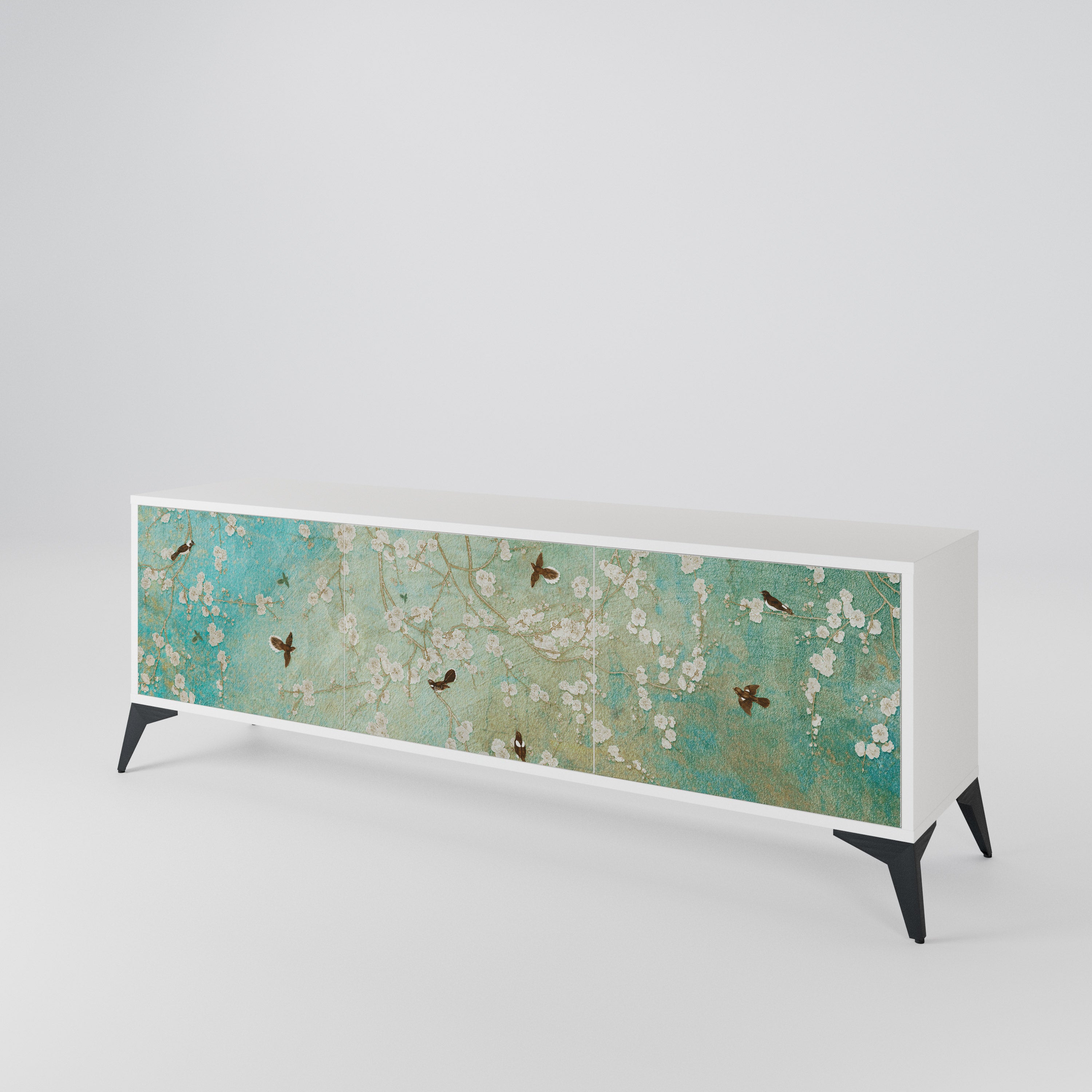 BLOOMING CHARM 3-Door TV Cabinet