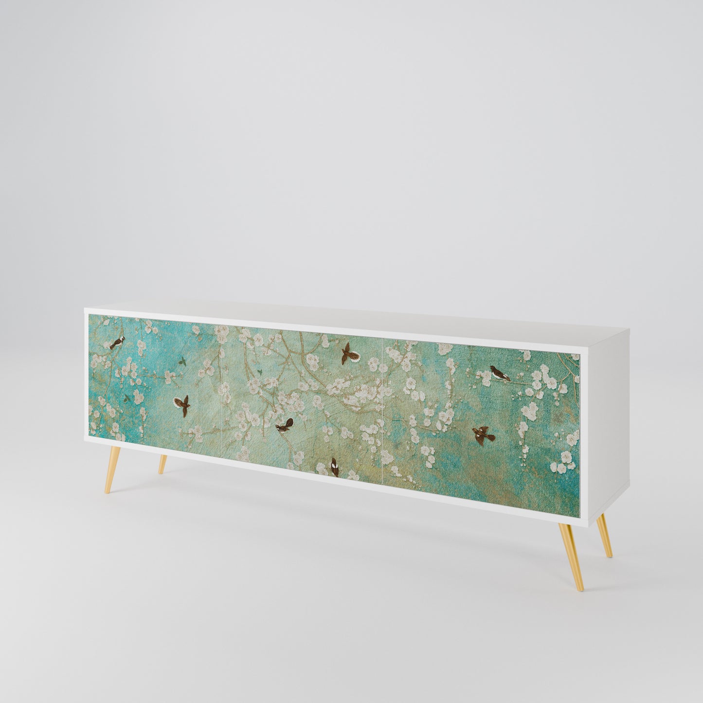 BLOOMING CHARM 3-Door TV Cabinet