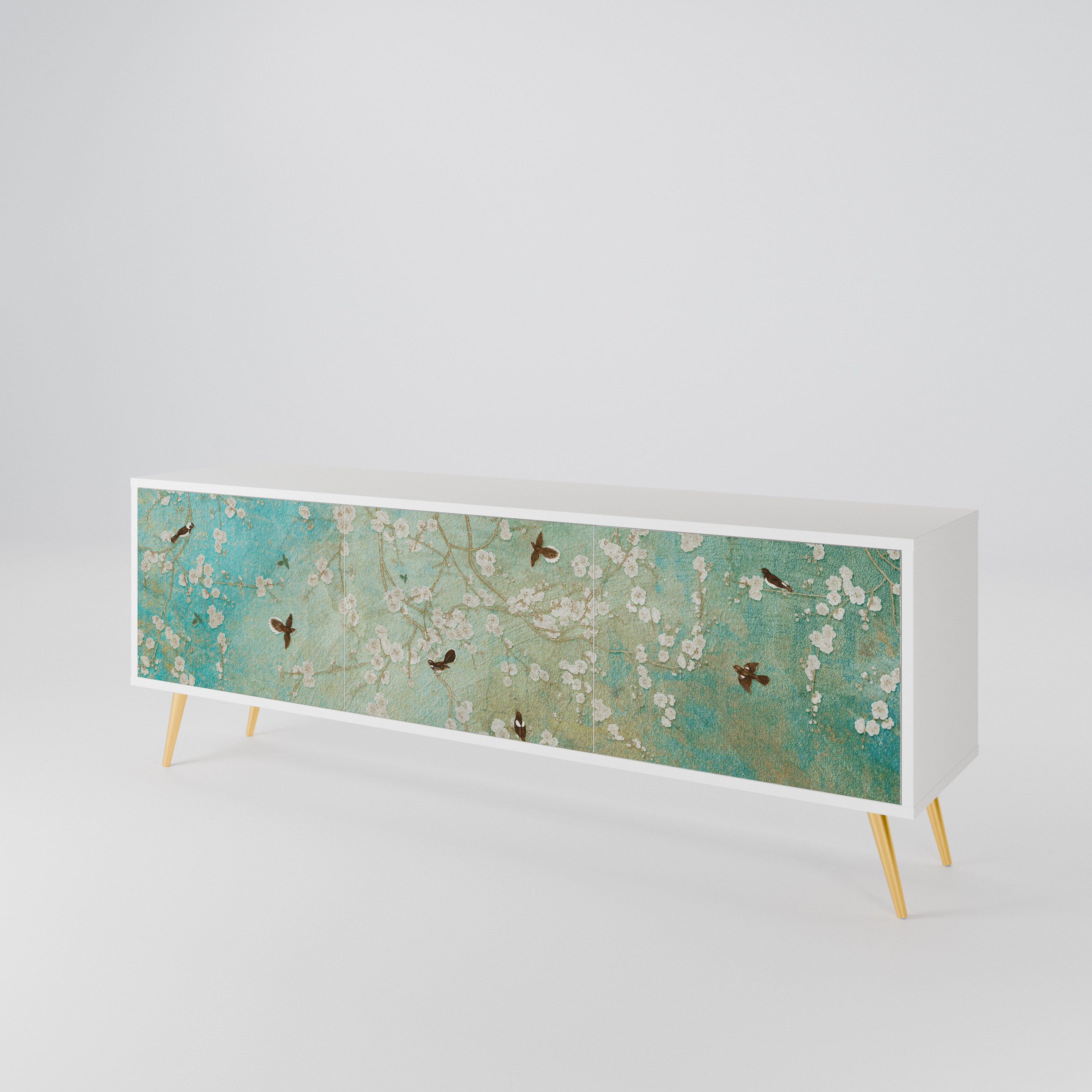 BLOOMING CHARM 3-Door TV Cabinet