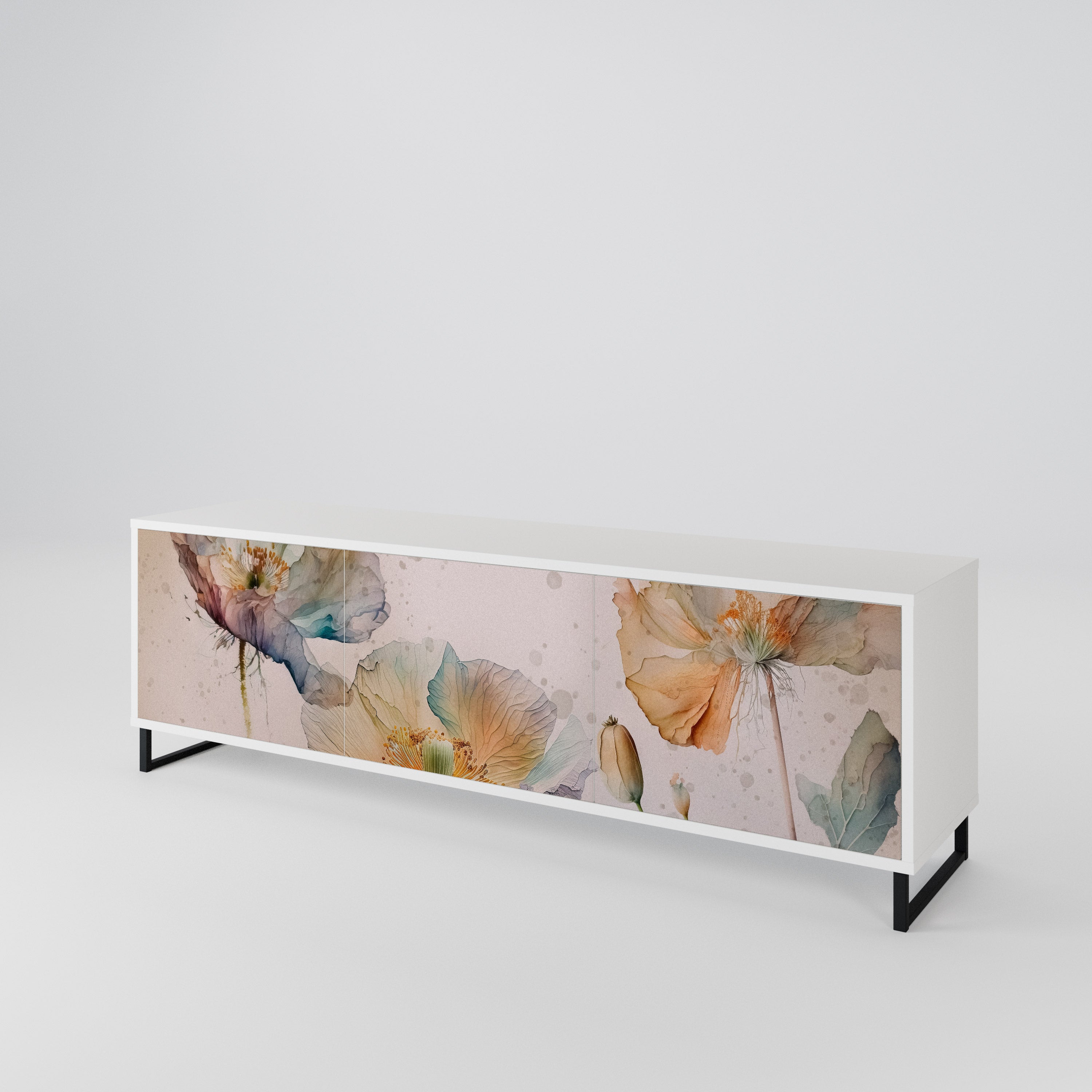 SOFTEN POPPY 3-Door TV Cabinet