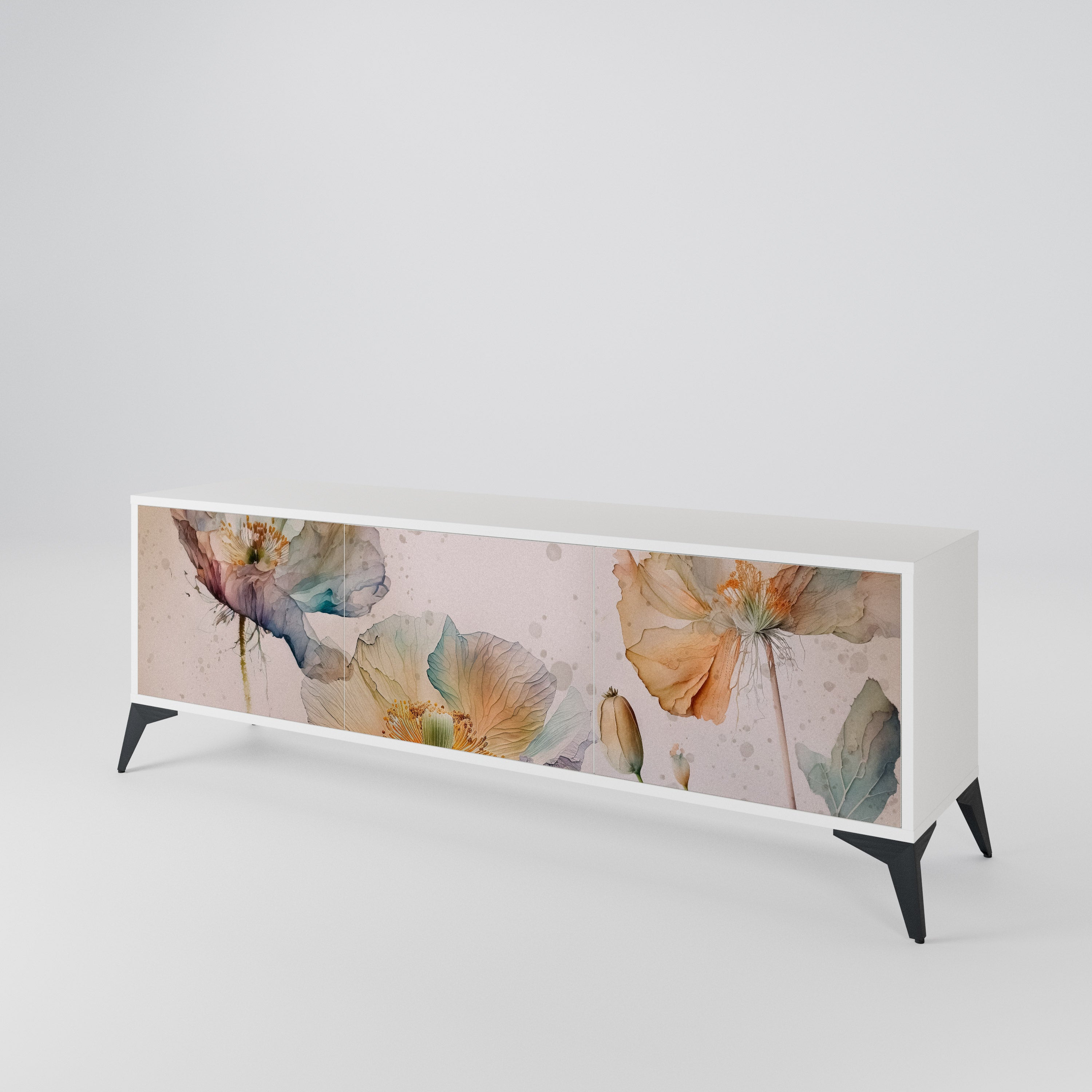 SOFTEN POPPY 3-Door TV Cabinet