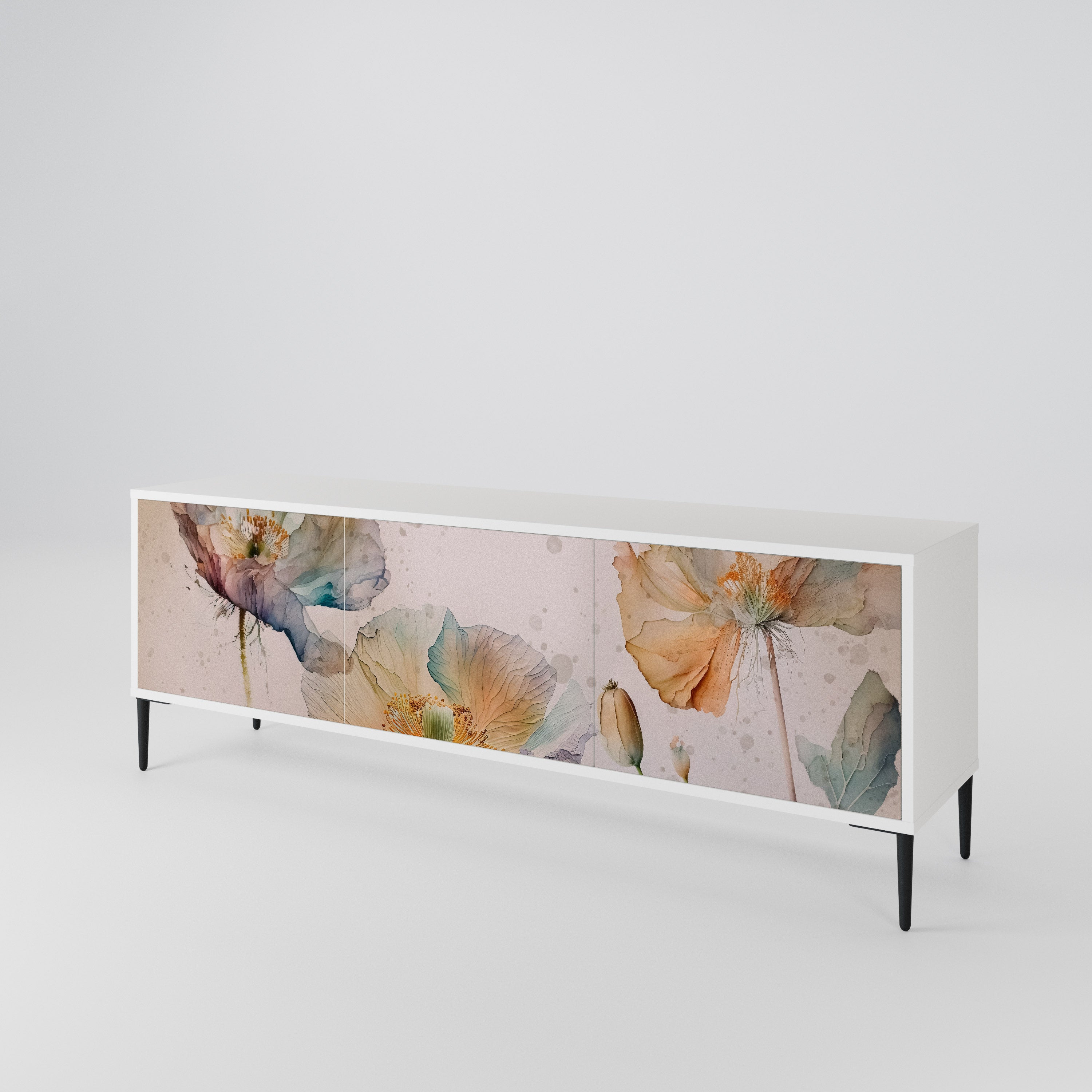 SOFTEN POPPY 3-Door TV Cabinet