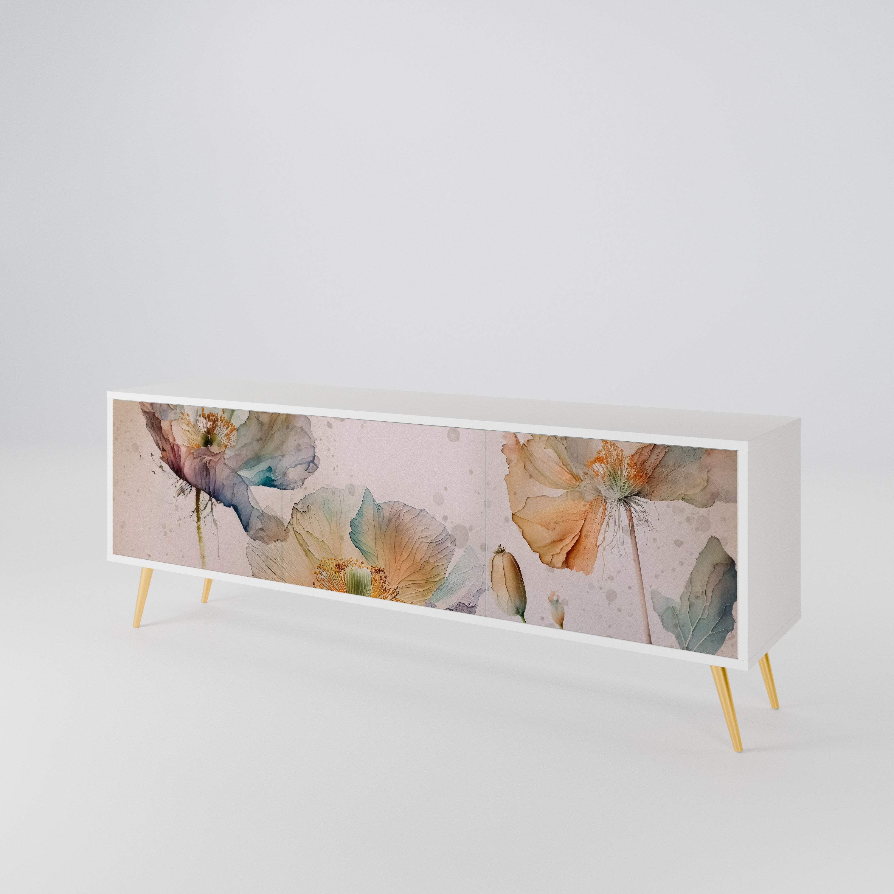 SOFTEN POPPY 3-Door TV Cabinet