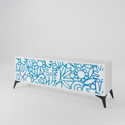 BLOOMY MORNING 3-Door TV Cabinet