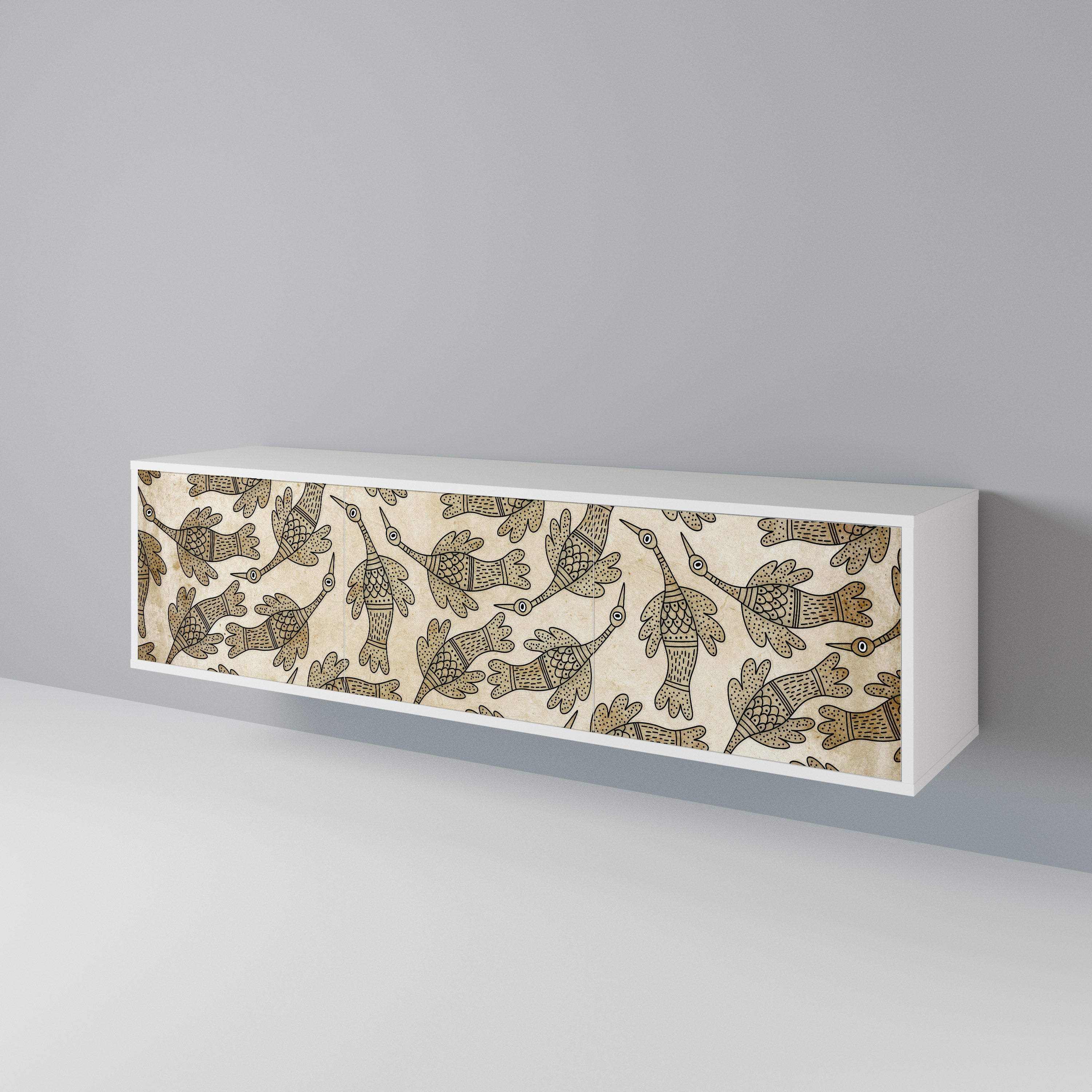 ALMONDINE SONGBIRD 3-Door TV Cabinet
