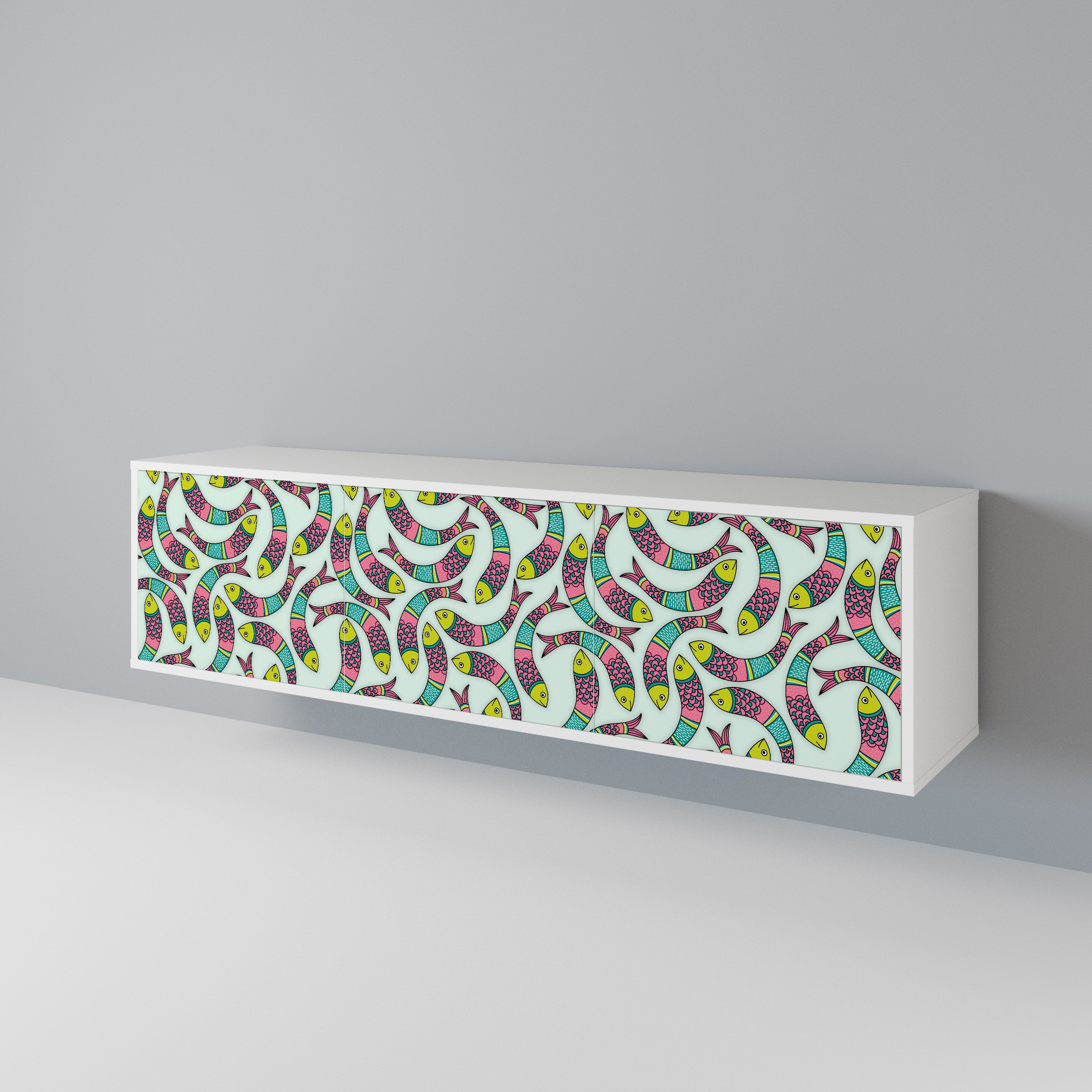 INDIAN FISH 3-Door TV Cabinet